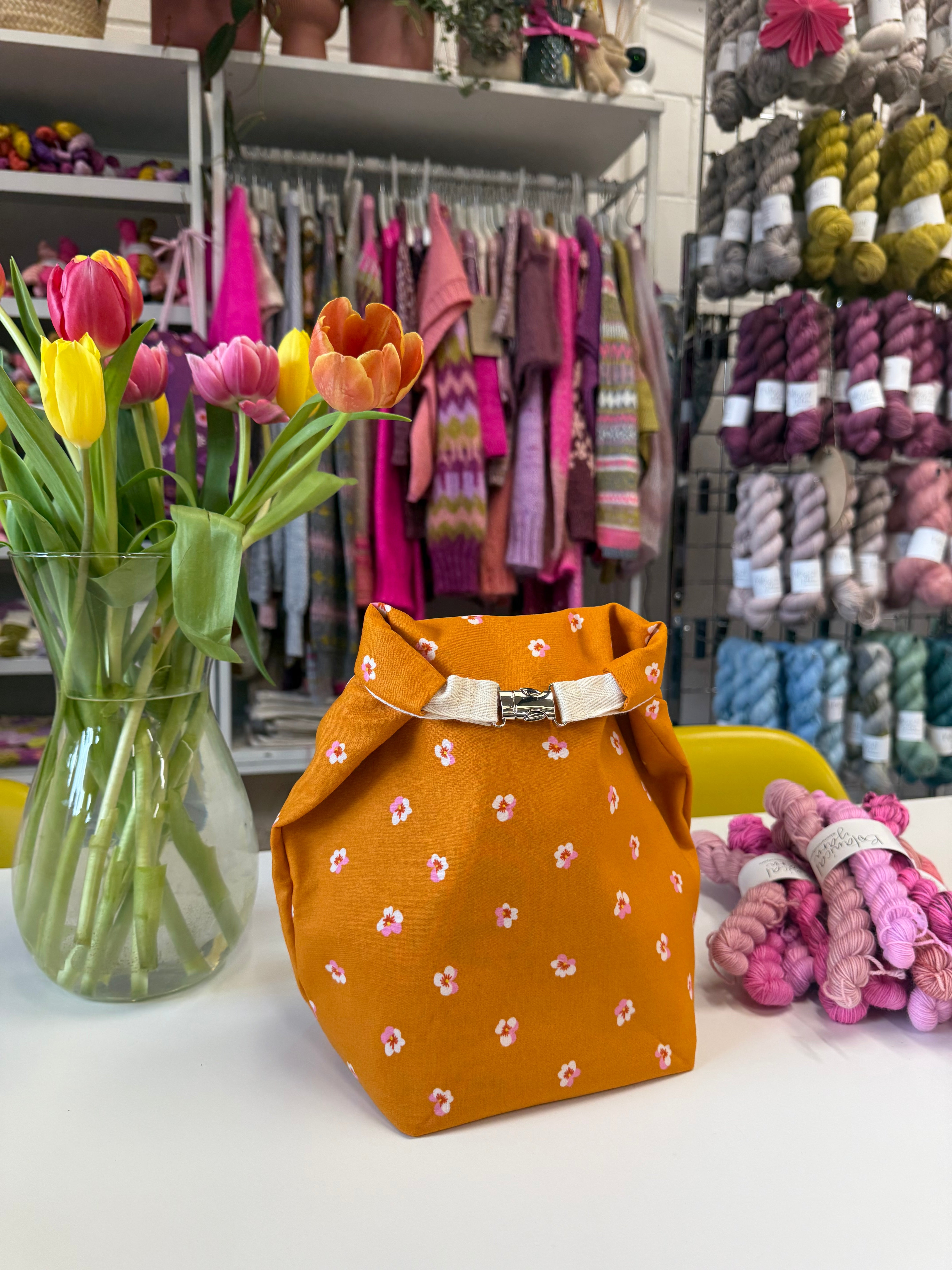 Made to order - Project Bag Style 04 - Roll Top - Viola