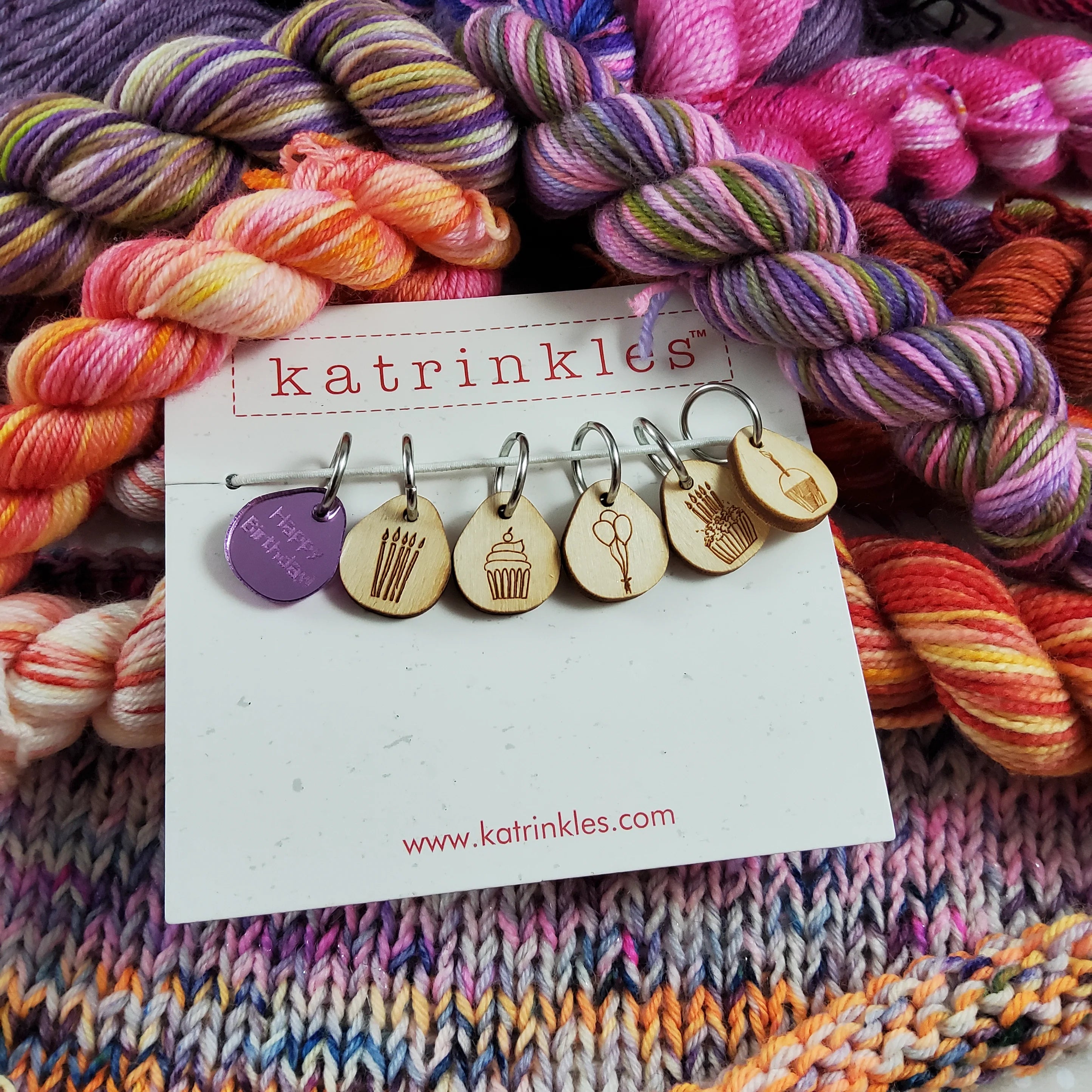 Katrinkles Birthday Stitch Marker Set