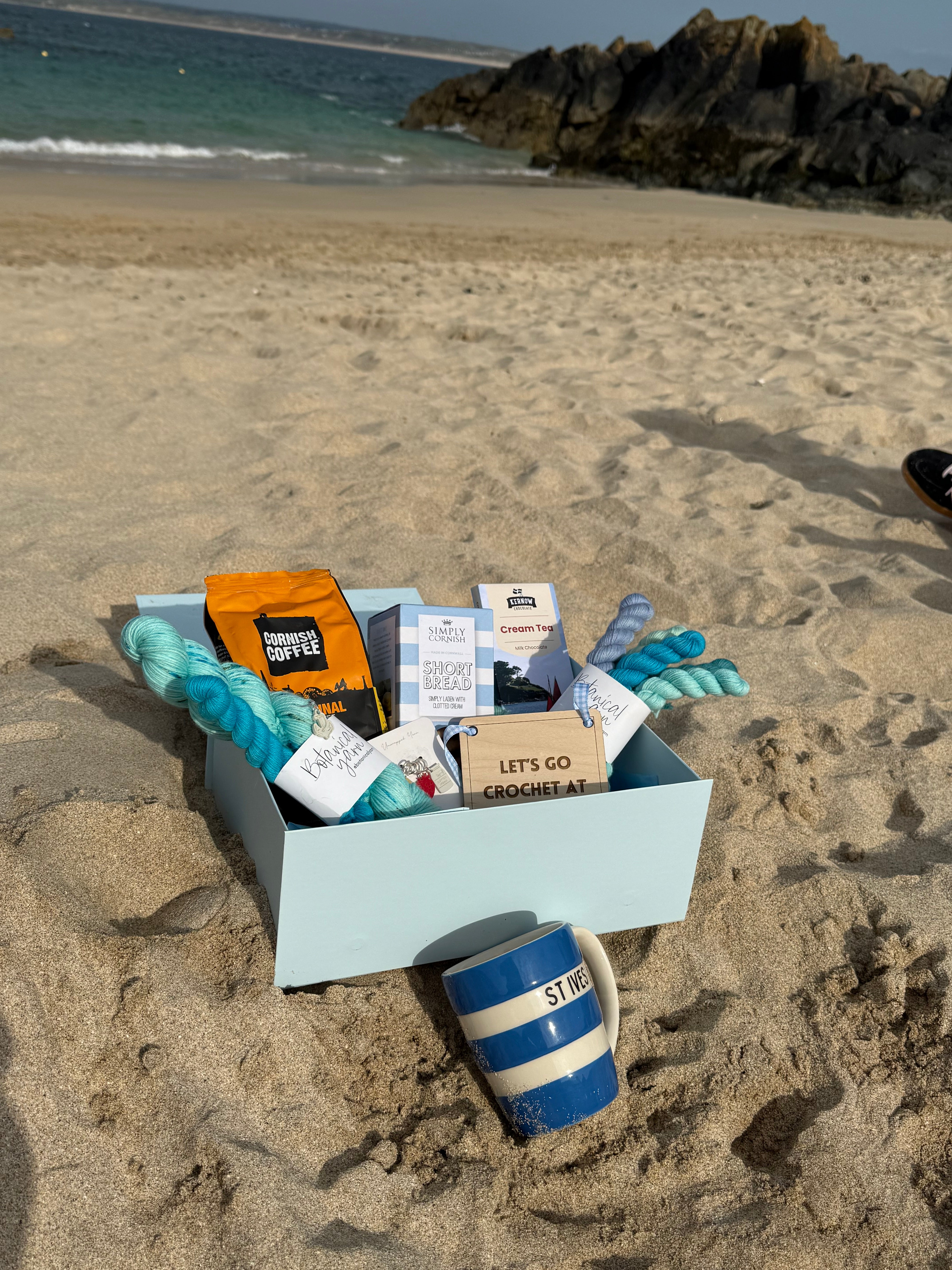 Add on the Cornishware Blue St Ives Mug to your Cornish Coastal Box