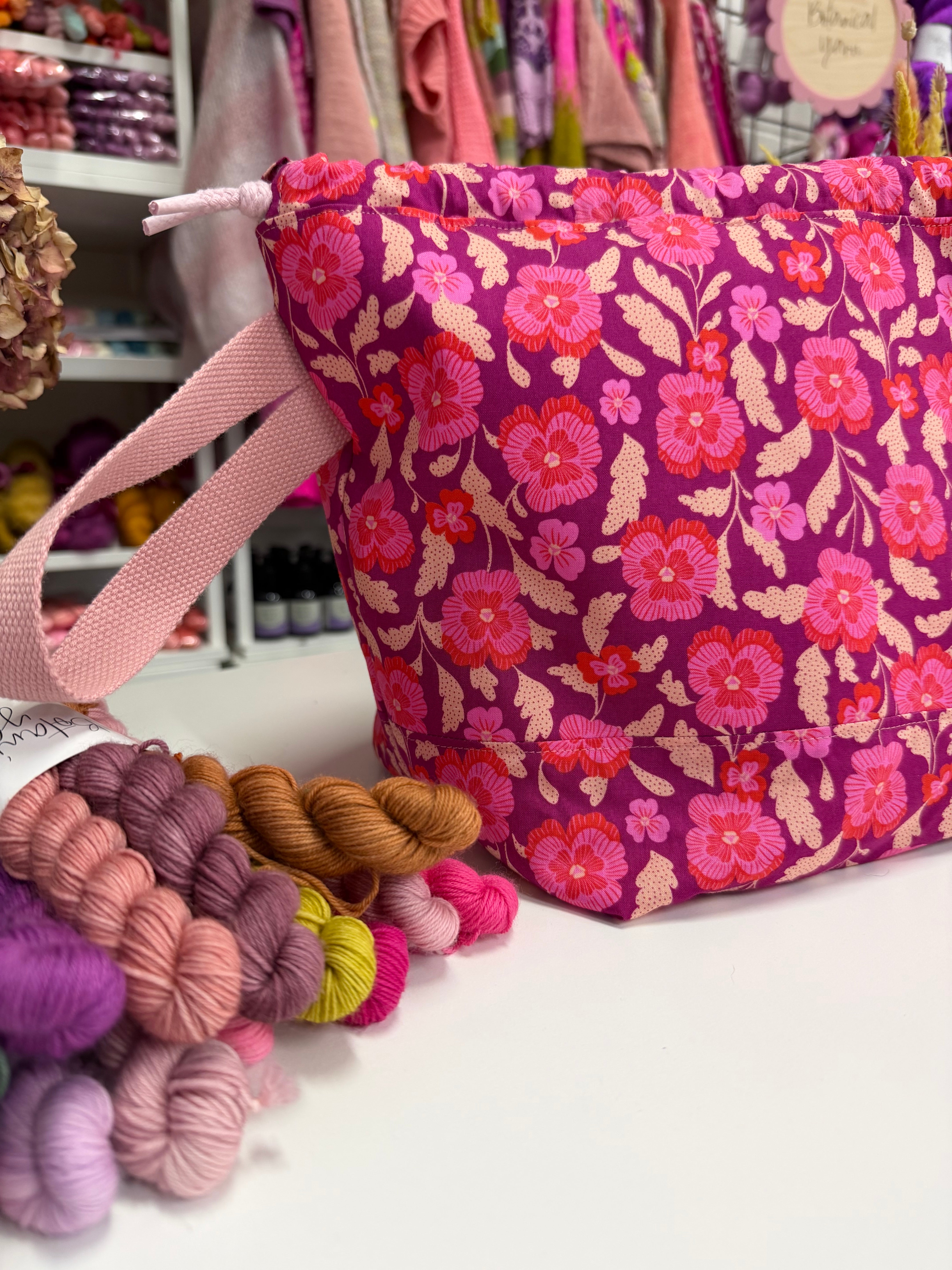 Made to order - Project Bag Style 01 - Pink Viola