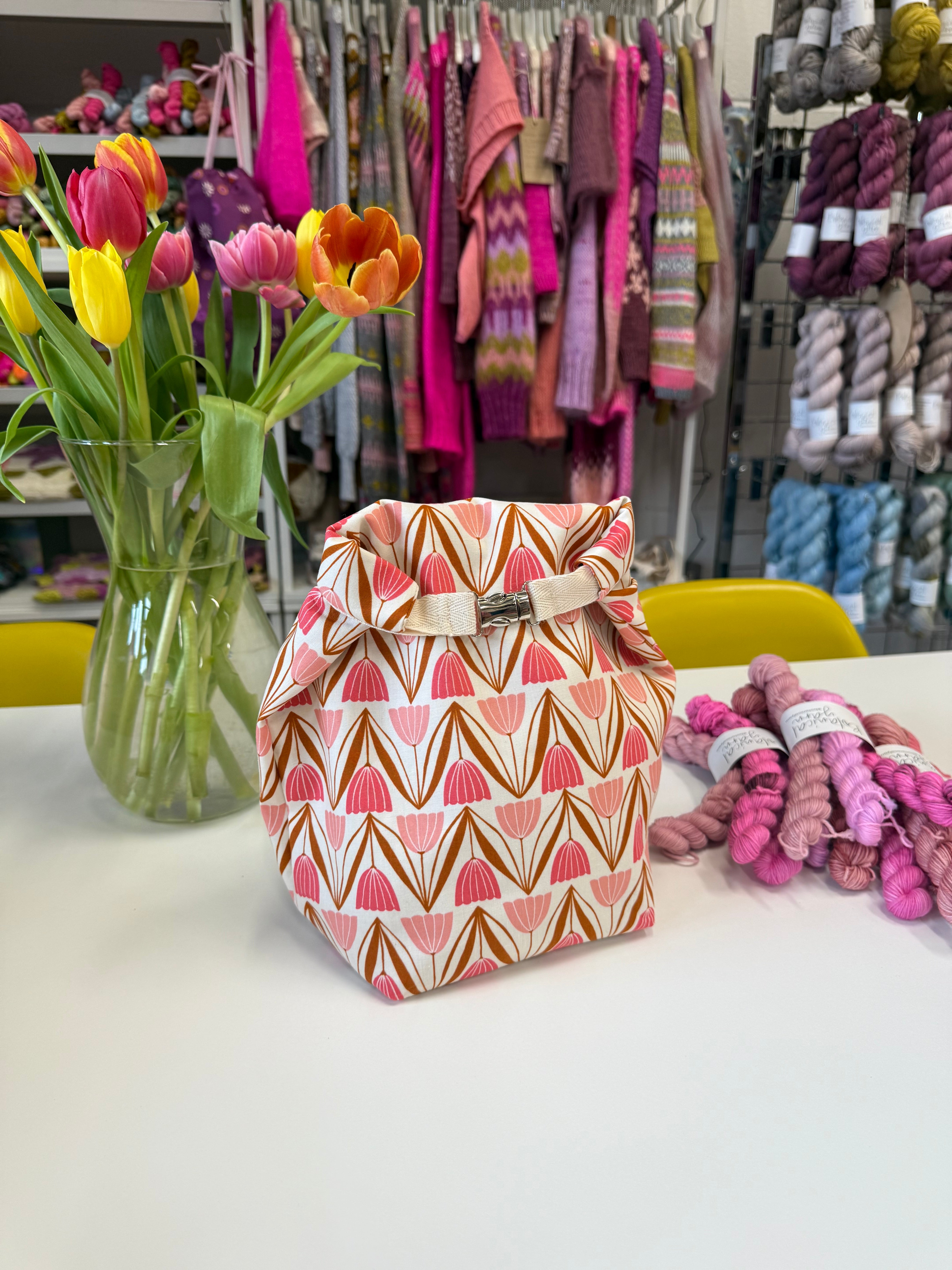 Made to order - Project Bag Style 04 - Roll Top - Tulips 🌷