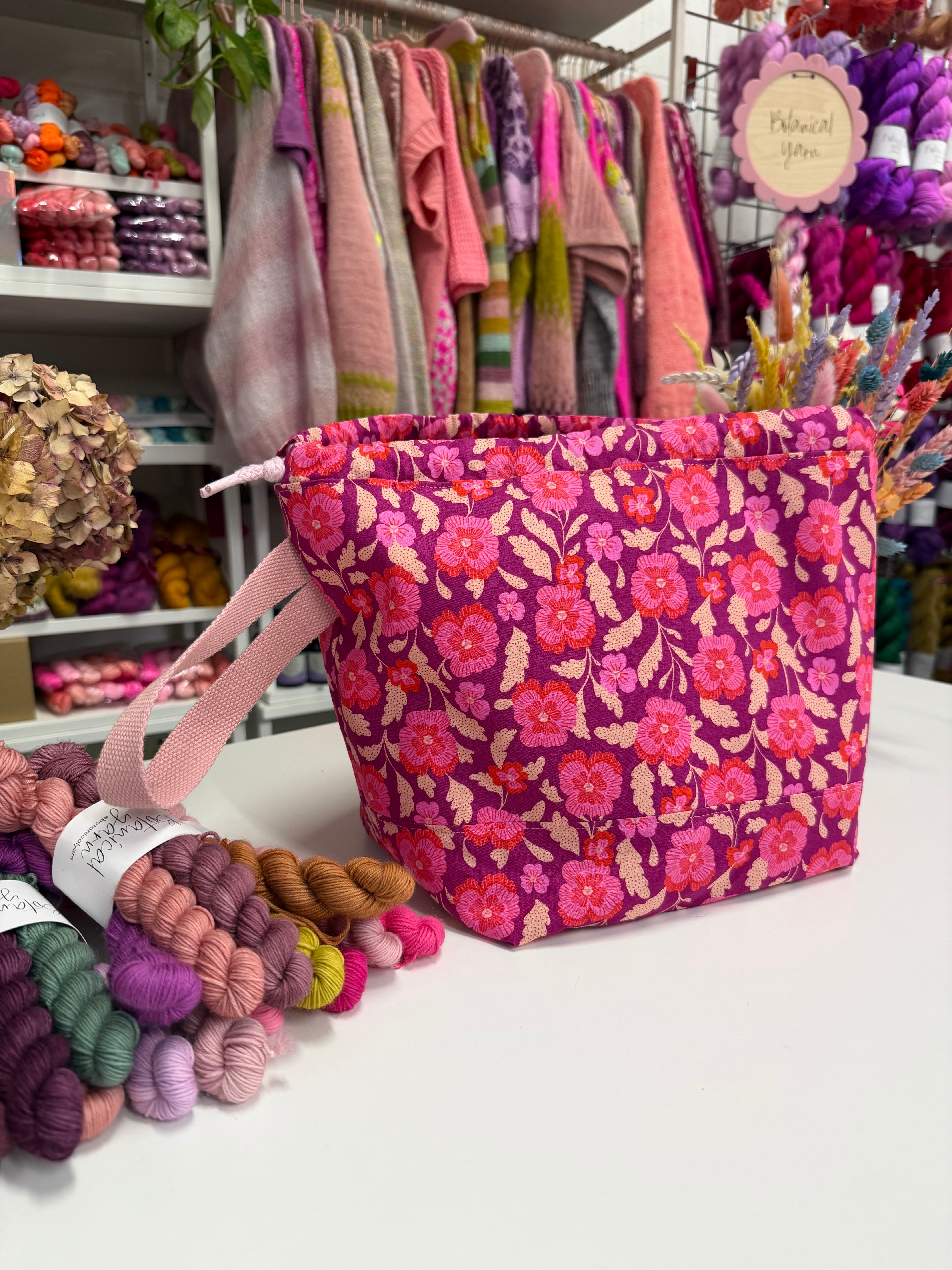 Made to order - Project Bag Style 01 - Pink Viola