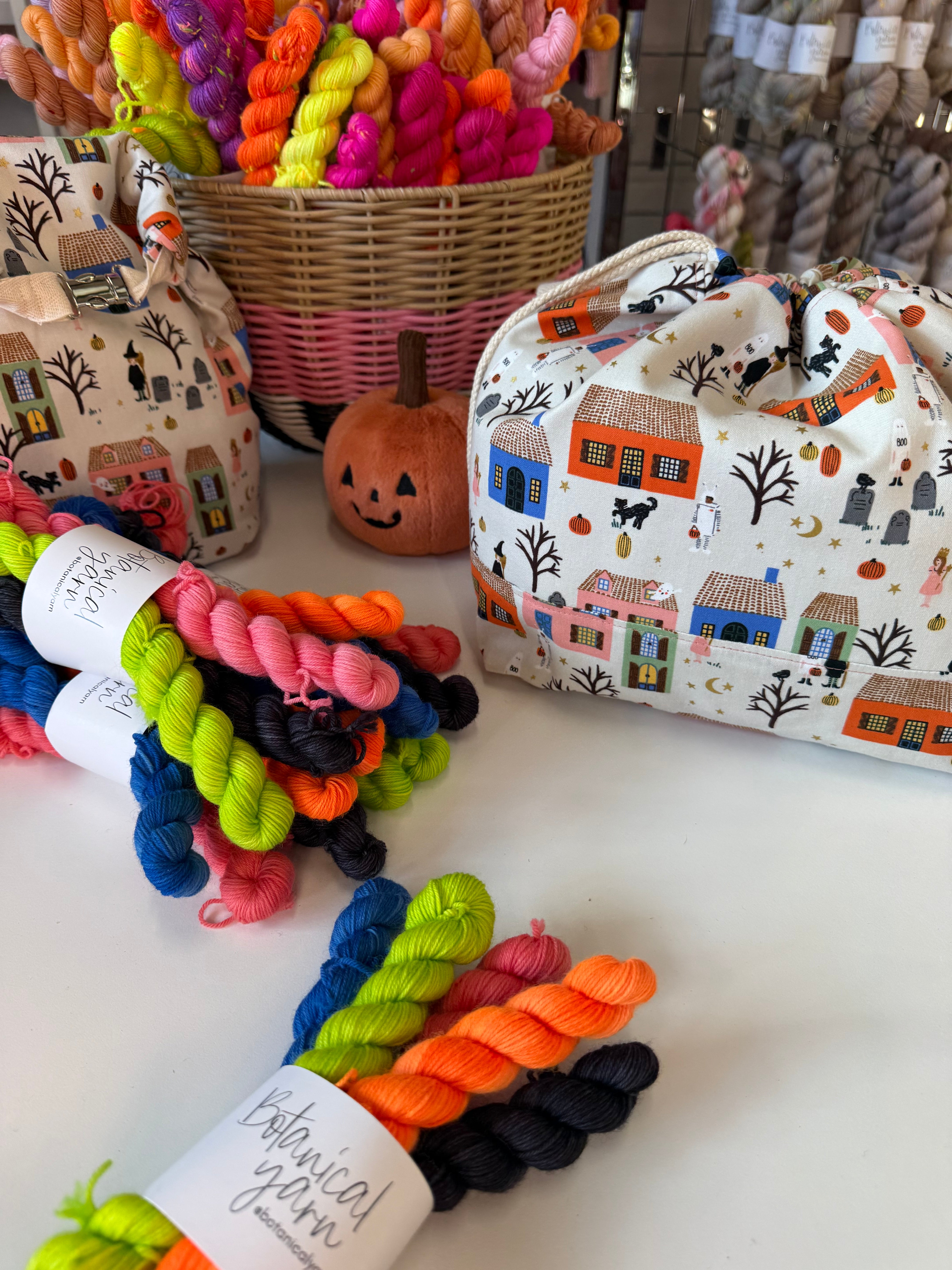 Ready to ship - Halloween Collection - Haunted Houses - 5 x 20g Mini Skein Set