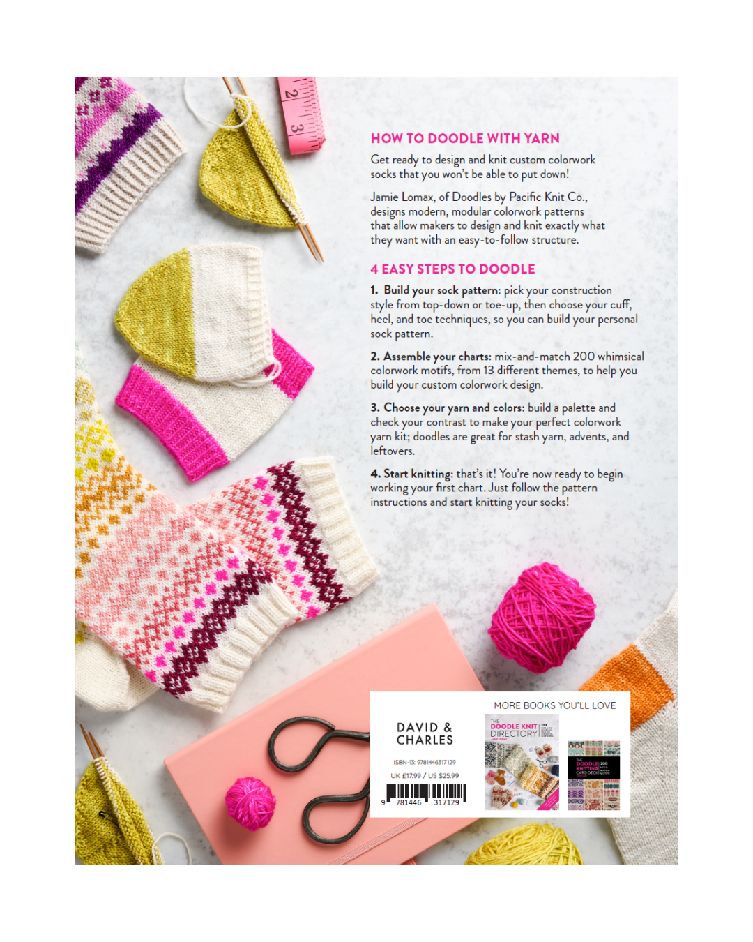 Pre-order - The Doodle Sock Knitting Directory: 200 mix & match motifs to design and knit your own socks