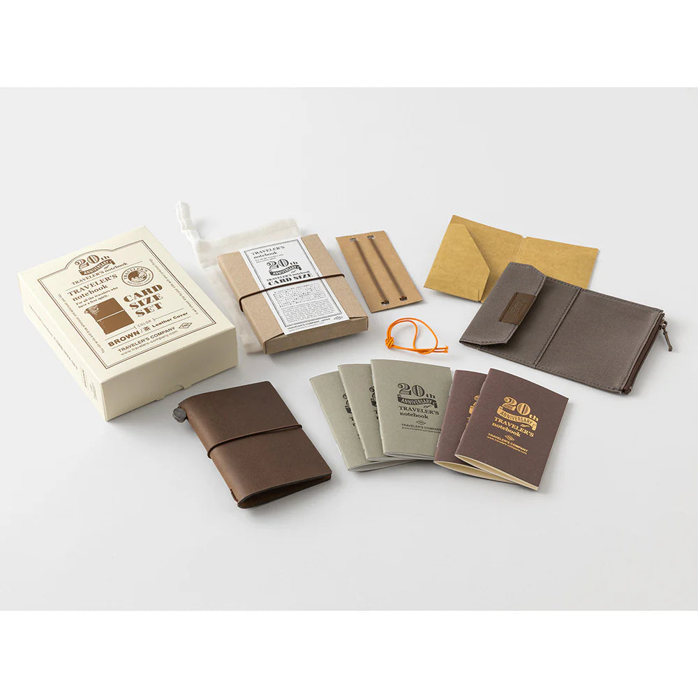 PREORDER - TRAVELER'S Notebook 20th Anniversary Set Brown