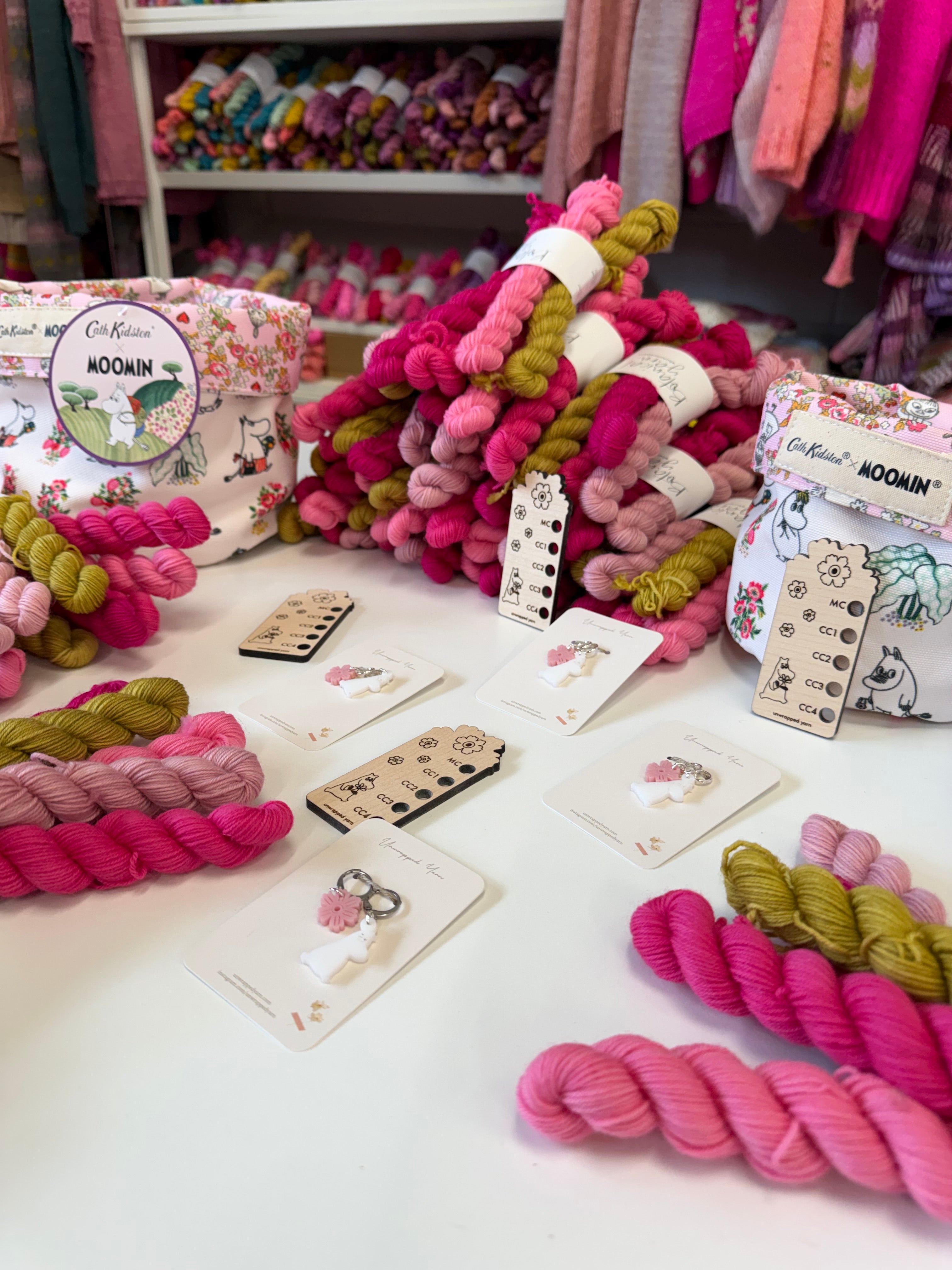 Ready to ship - Spare Cath Kidston Moomin Club 5 x 20g Mini Skein Set