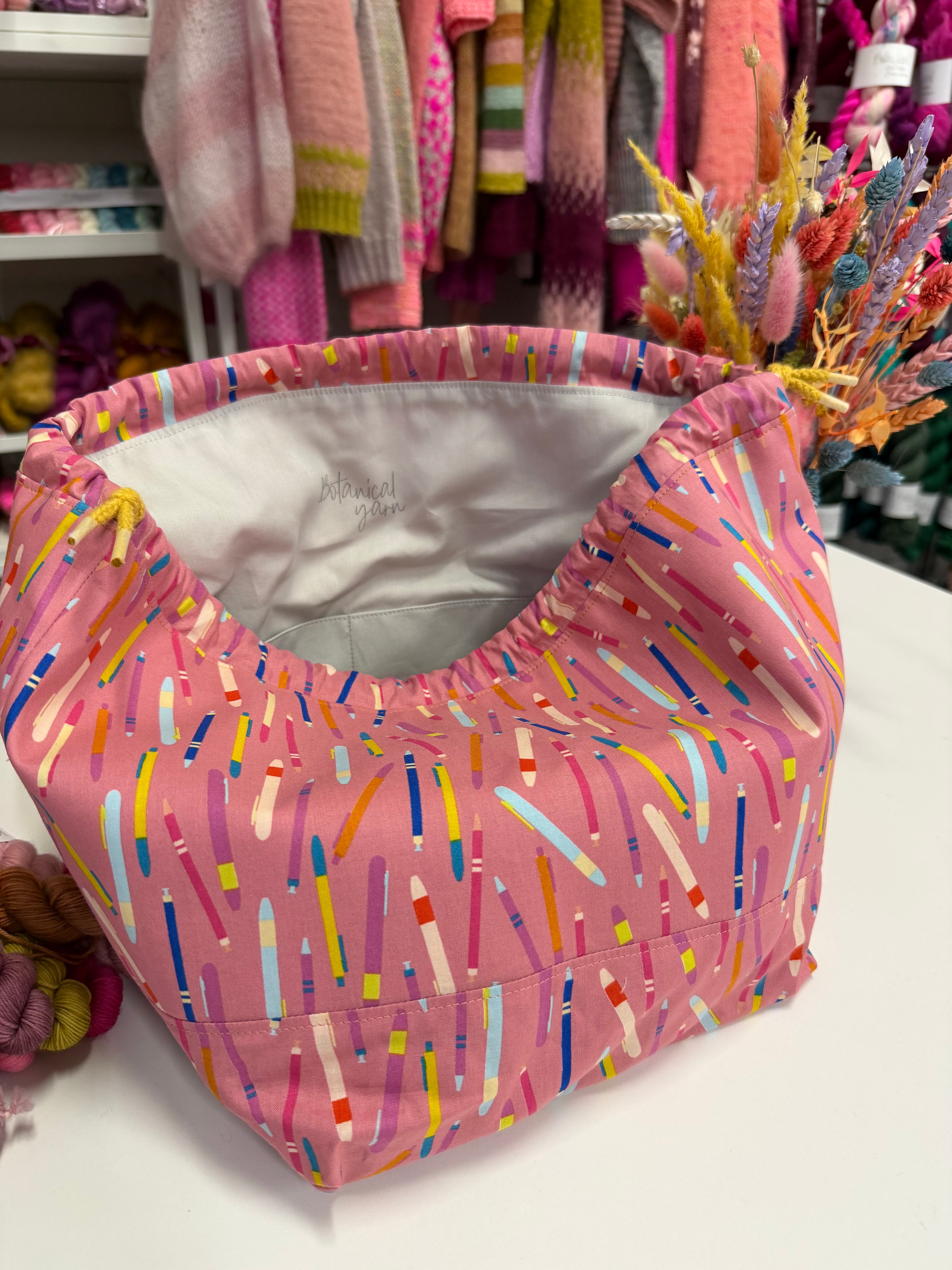 Made to order - Project Bag Style 01 - Mauve Pens