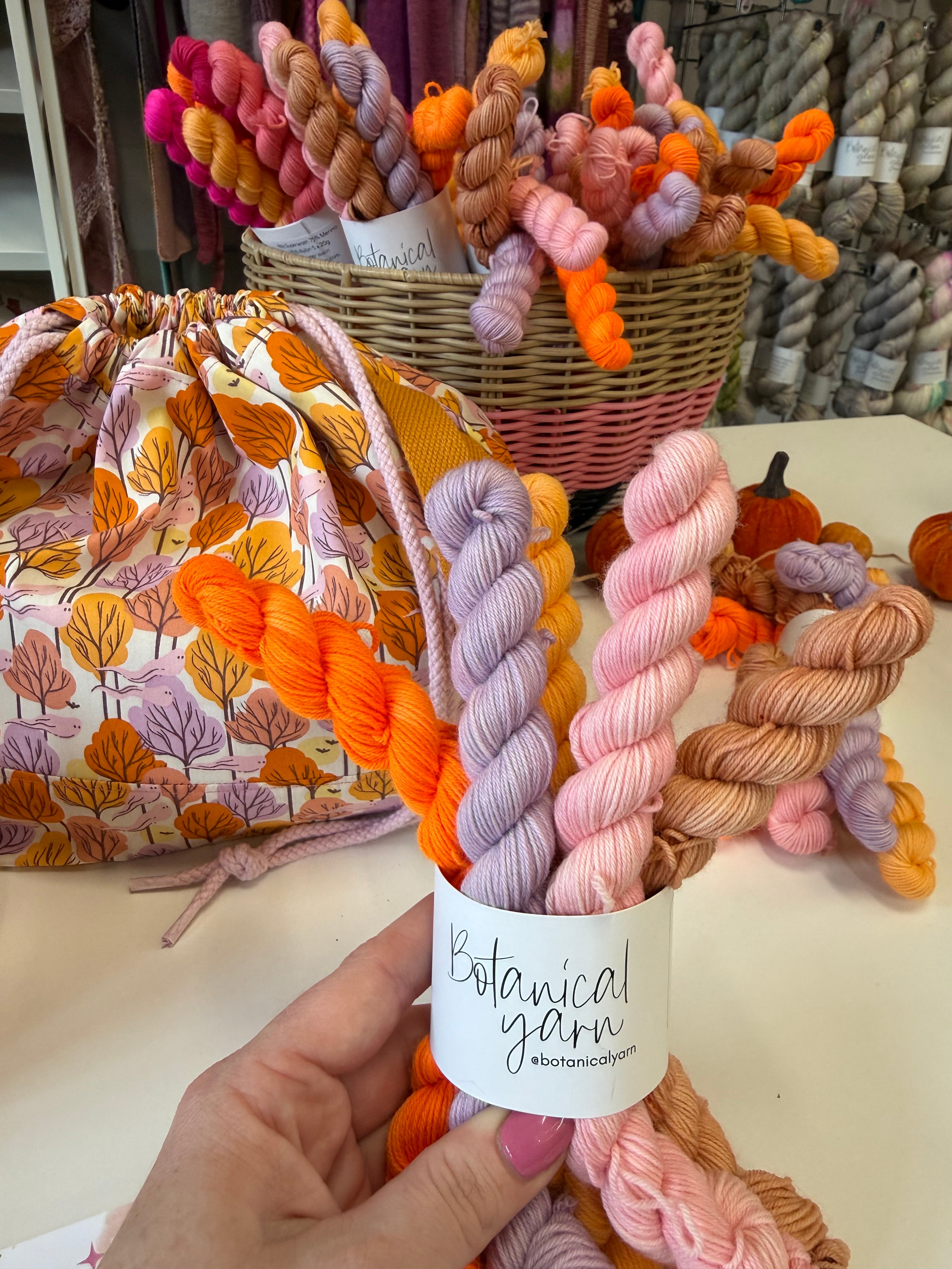 Ready to ship - Halloween Collection - Ghosting around the trees - 5 x 20g Mini Skein Set