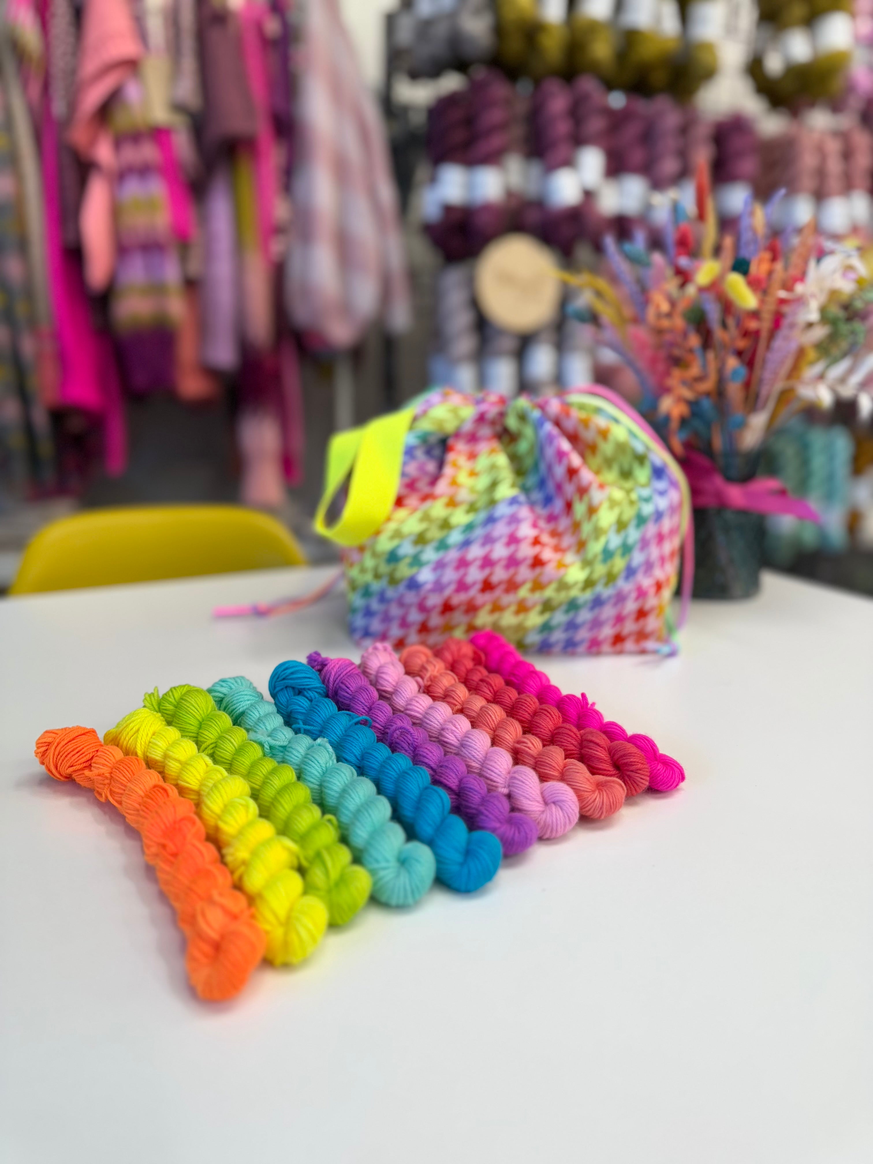 Ready to ship - The Big Flock Neon 10 x 20g Mini Skein Set
