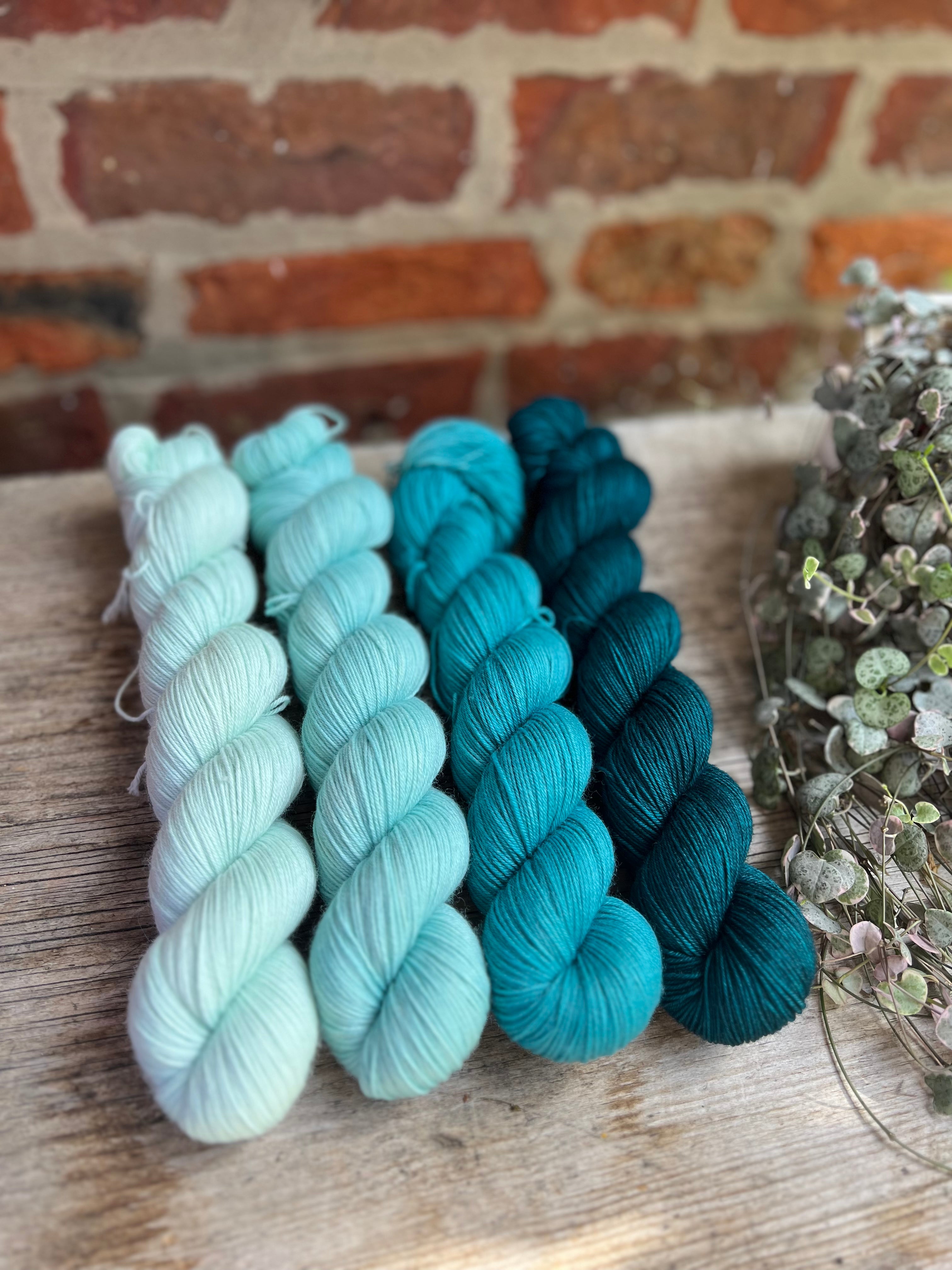 West Knits MKAL GeoGradient Shawl Kit - Salvia Gradient