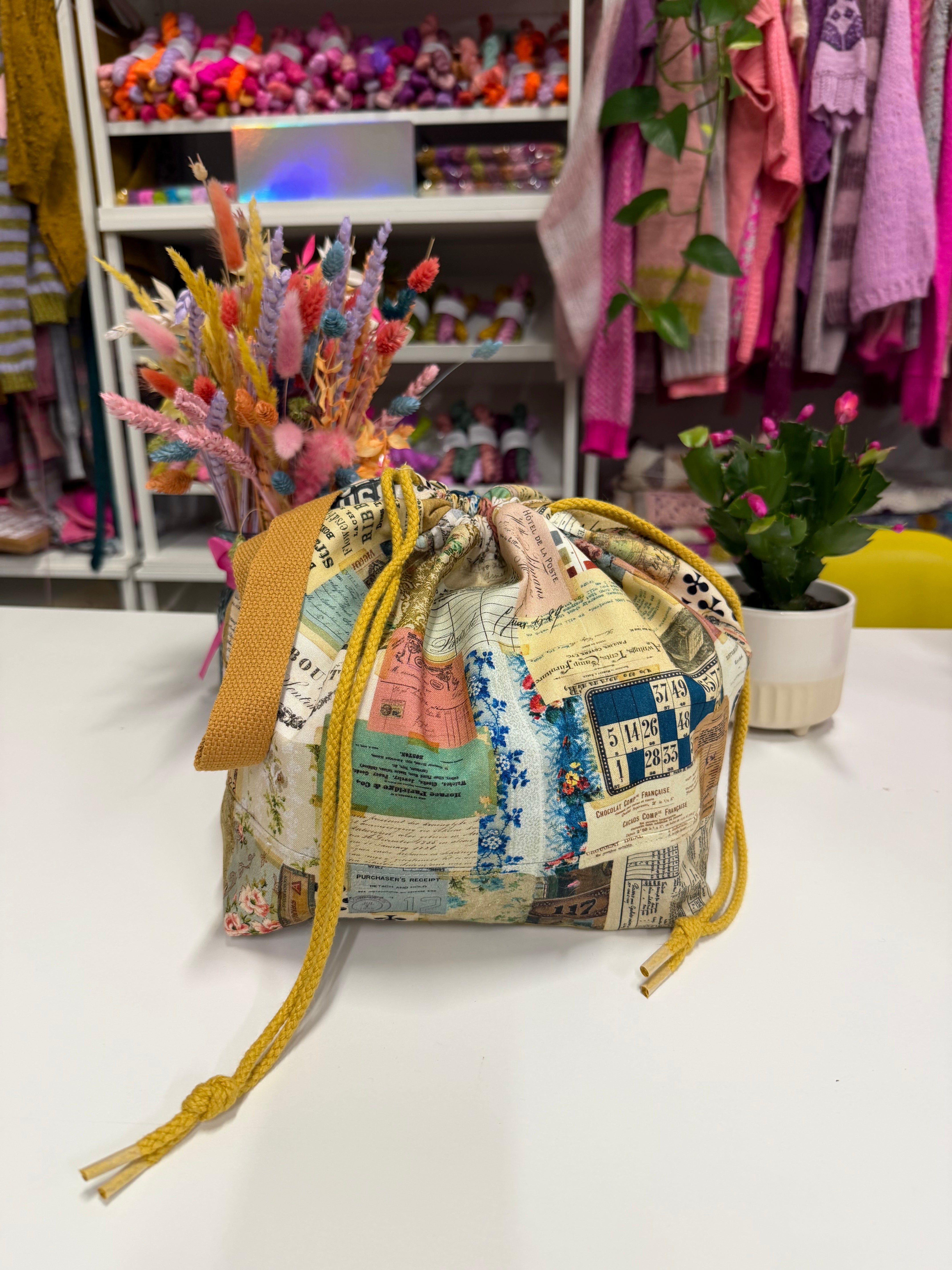 READY TO SHIP  Project Bag Style 01 - Journal Patchwork