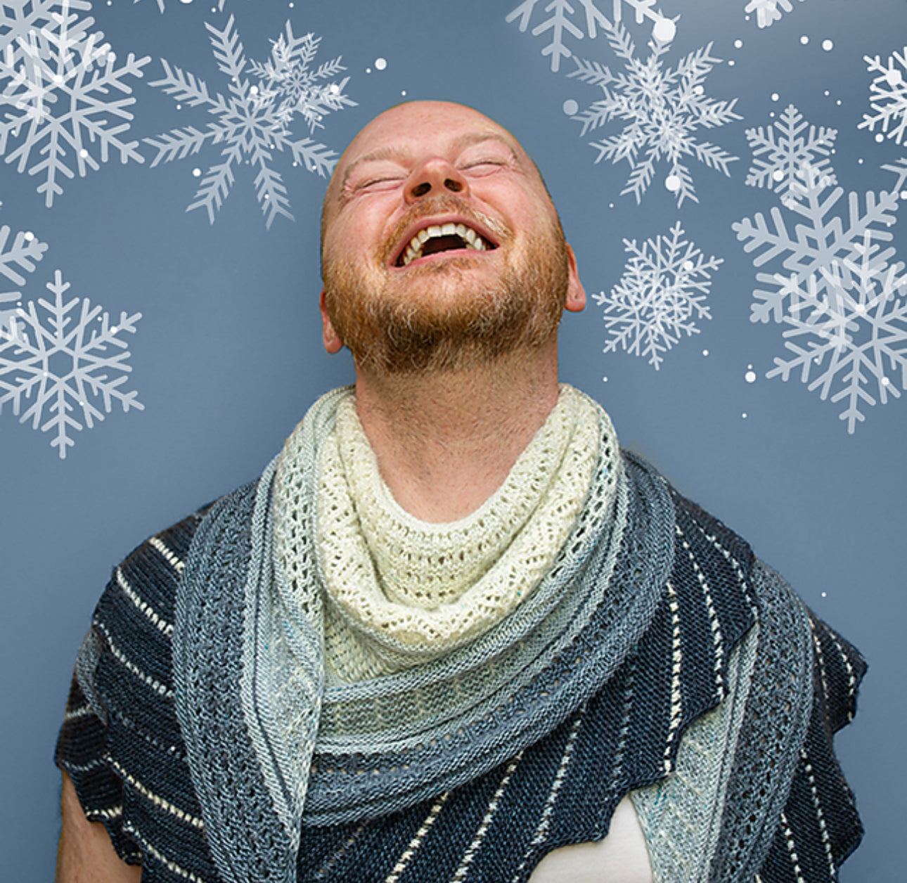 Glittering Snowscape Shawl by Stephen West