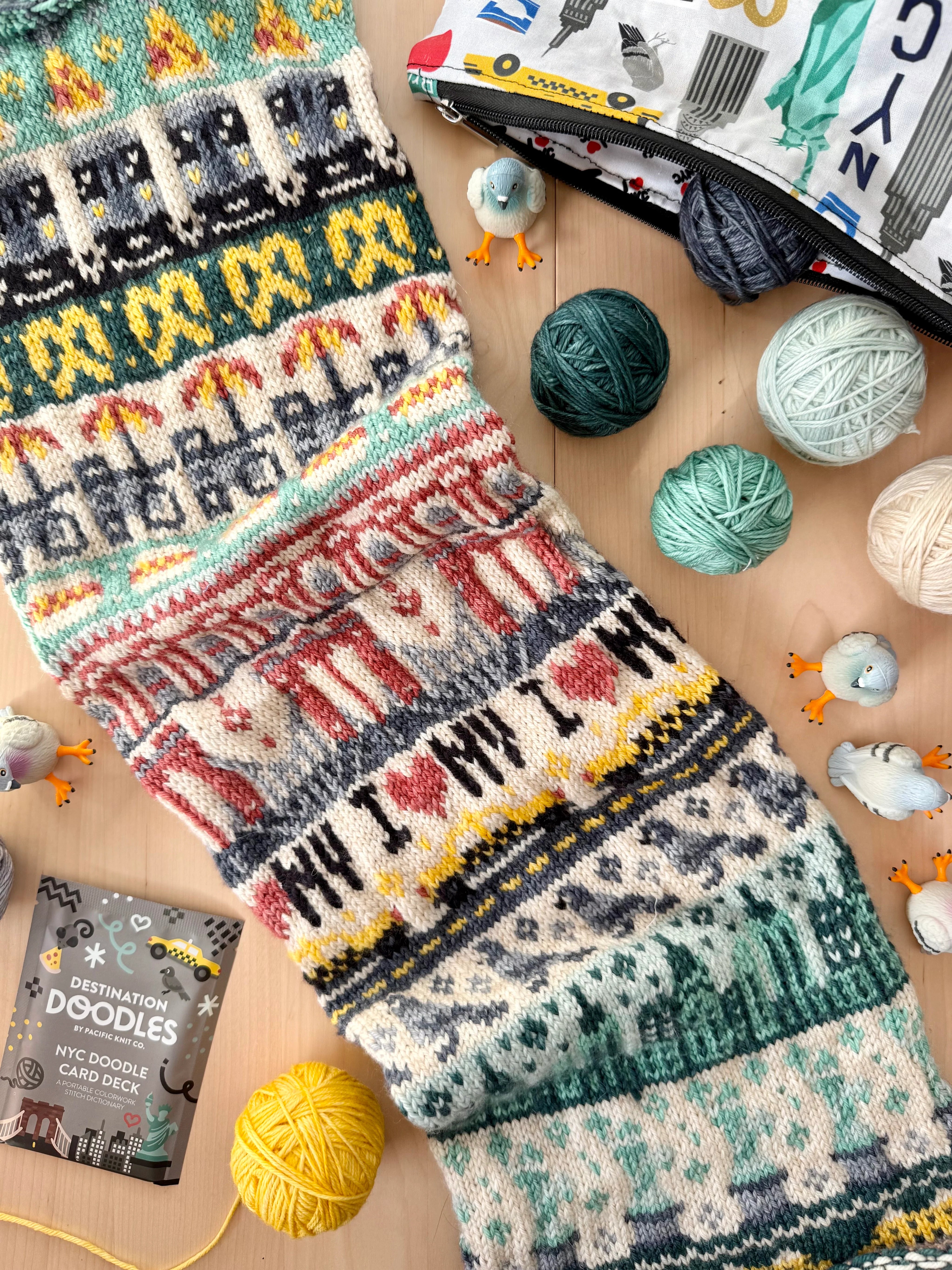 New York Doodle Deck by Pacific Knit Co