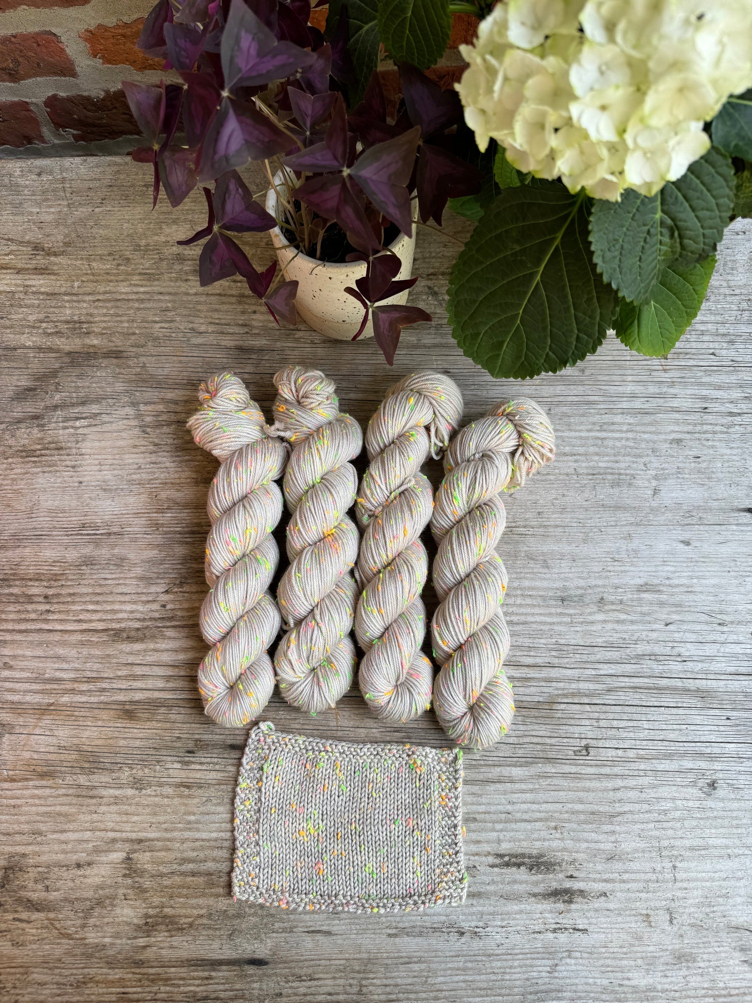 Garden Genser Sweater Kit by Shay Johnson (the neon version)