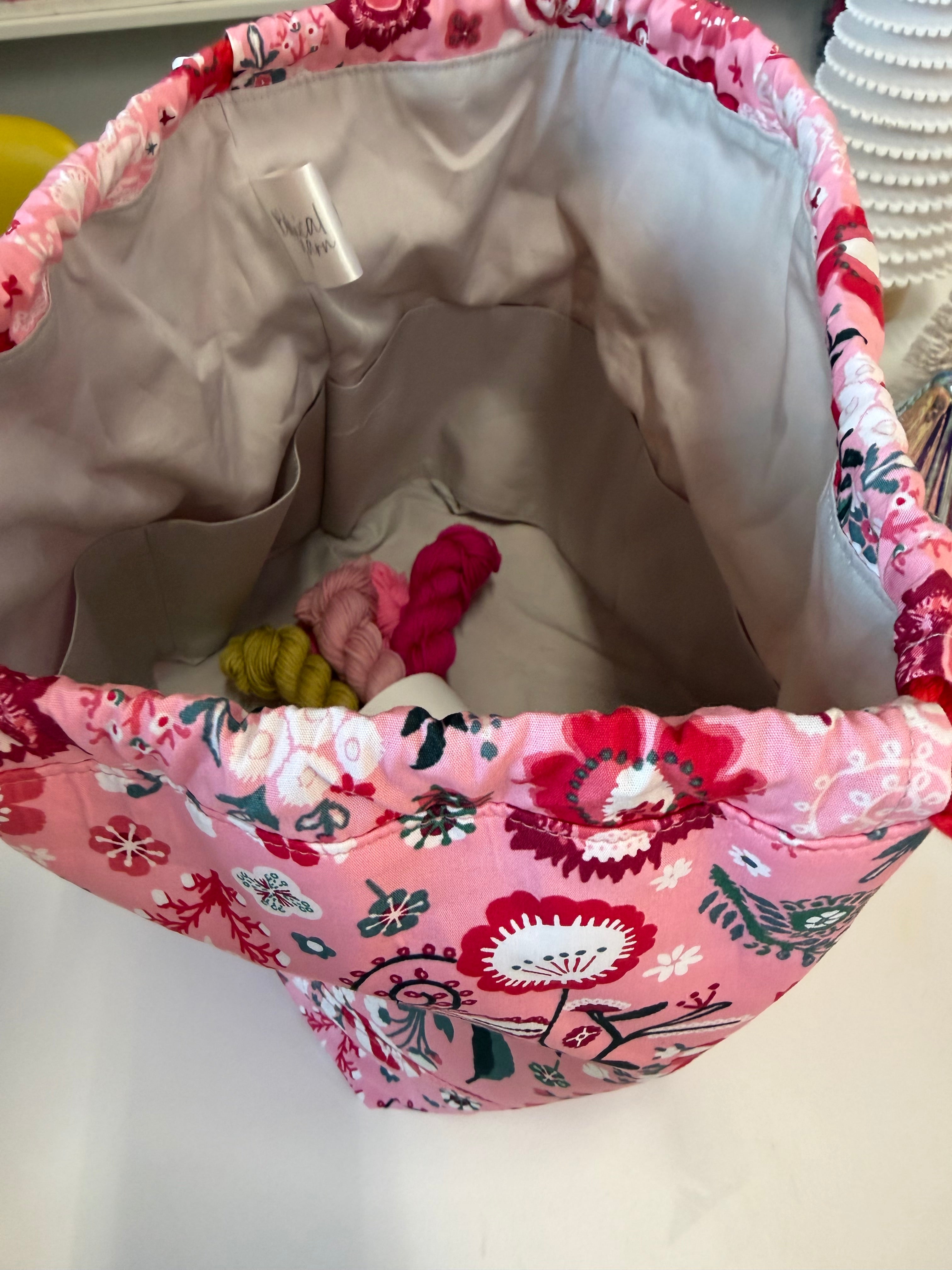Ready to ship - Project Bag Style 01 - Festive Floral