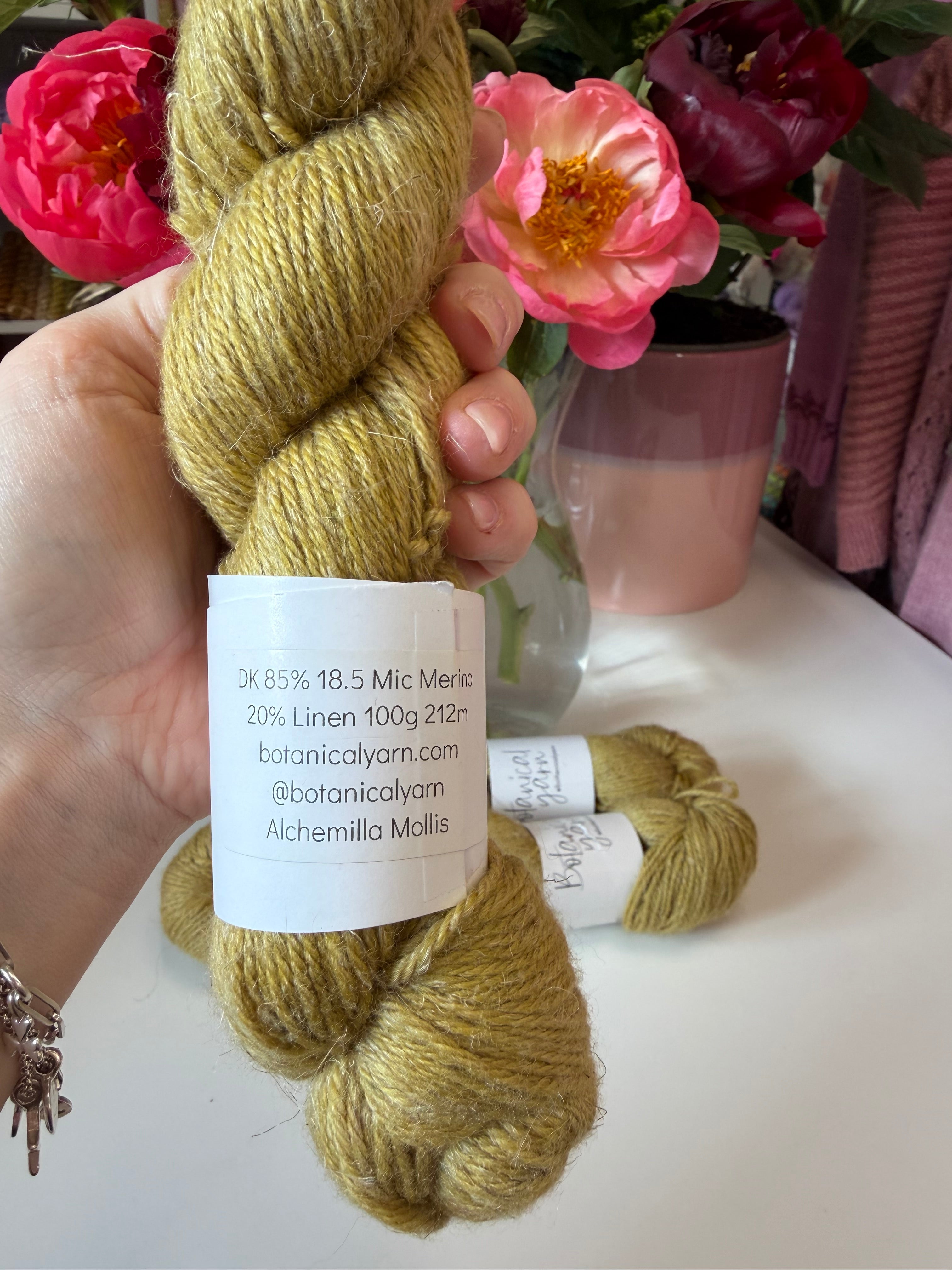READY TO SHIP - 3  x 100g DK Alchemilla Mollis Merino Linen