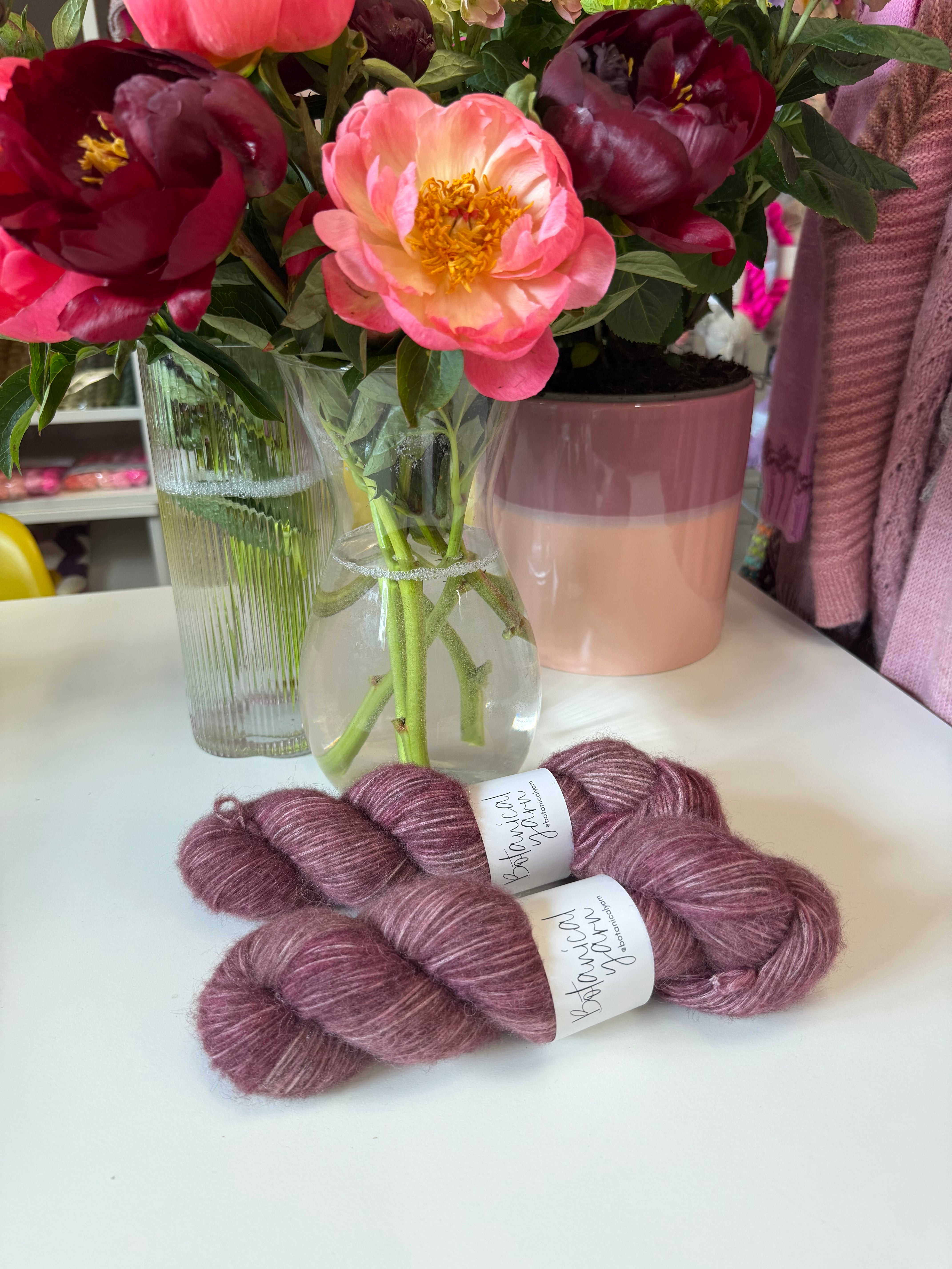 READY TO SHIP - 2 x 100g Air Blown Alpaca Cotton - Bramble