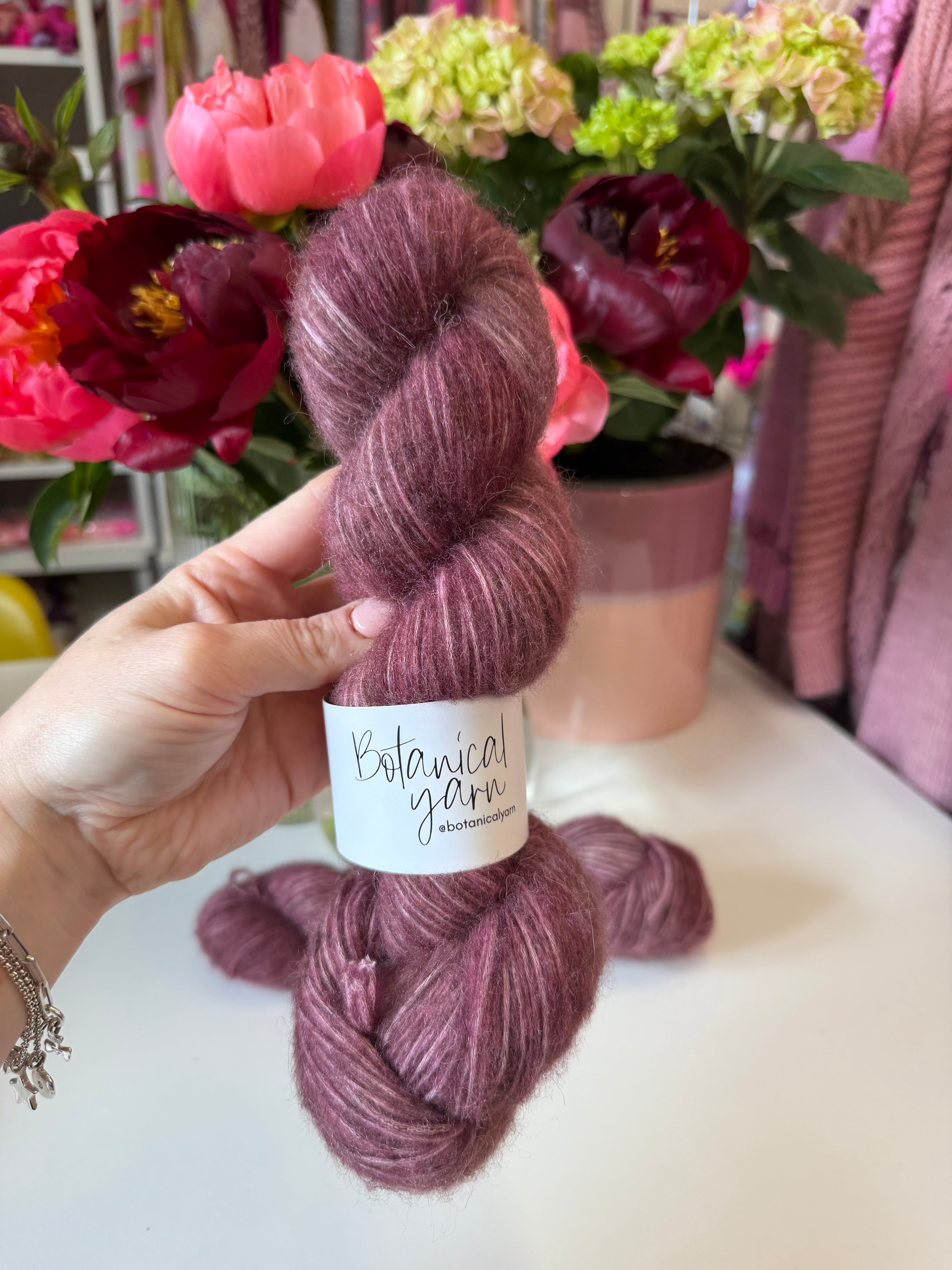 READY TO SHIP - 2 x 100g Air Blown Alpaca Cotton - Bramble