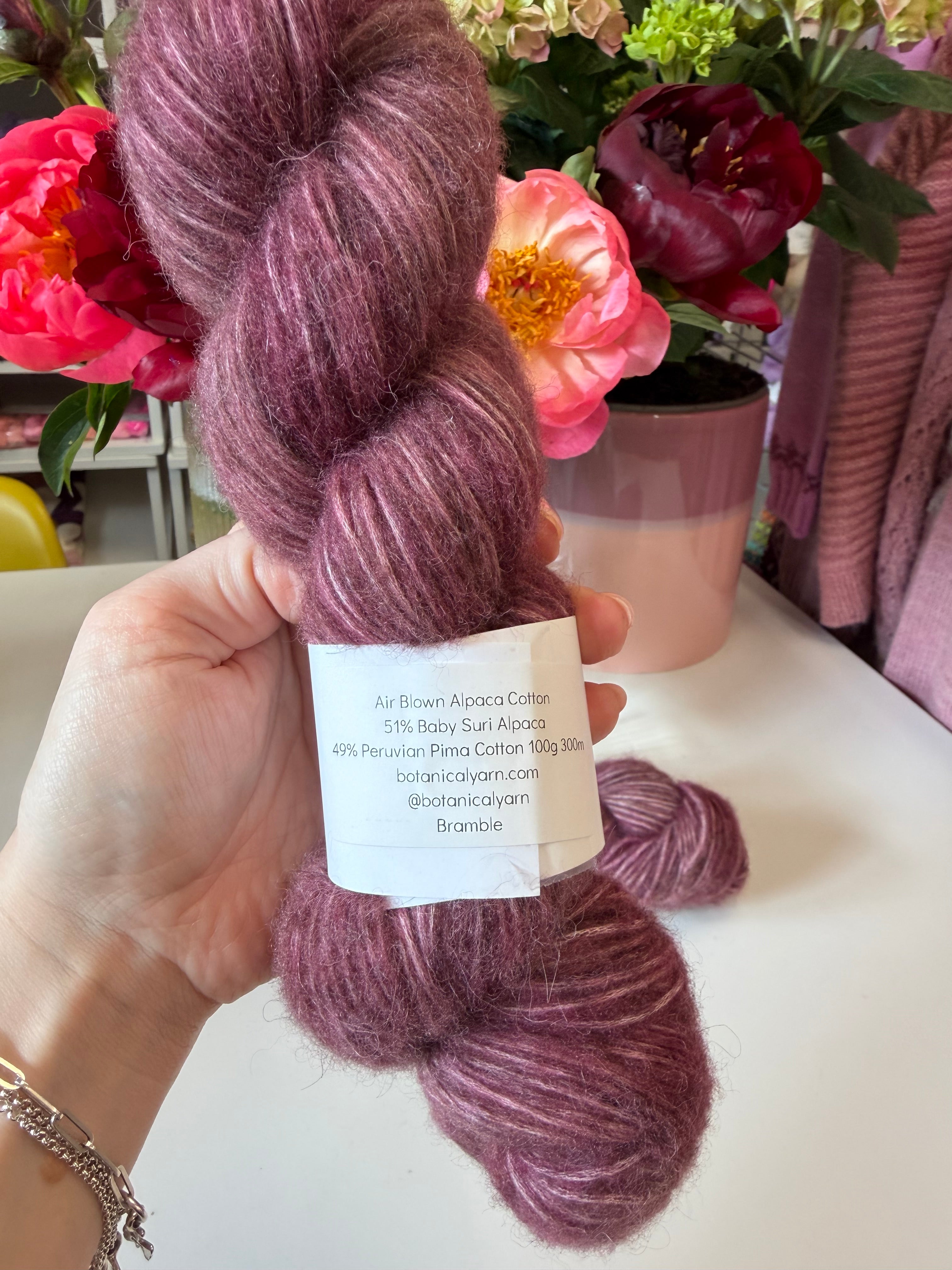 READY TO SHIP - 2 x 100g Air Blown Alpaca Cotton - Bramble