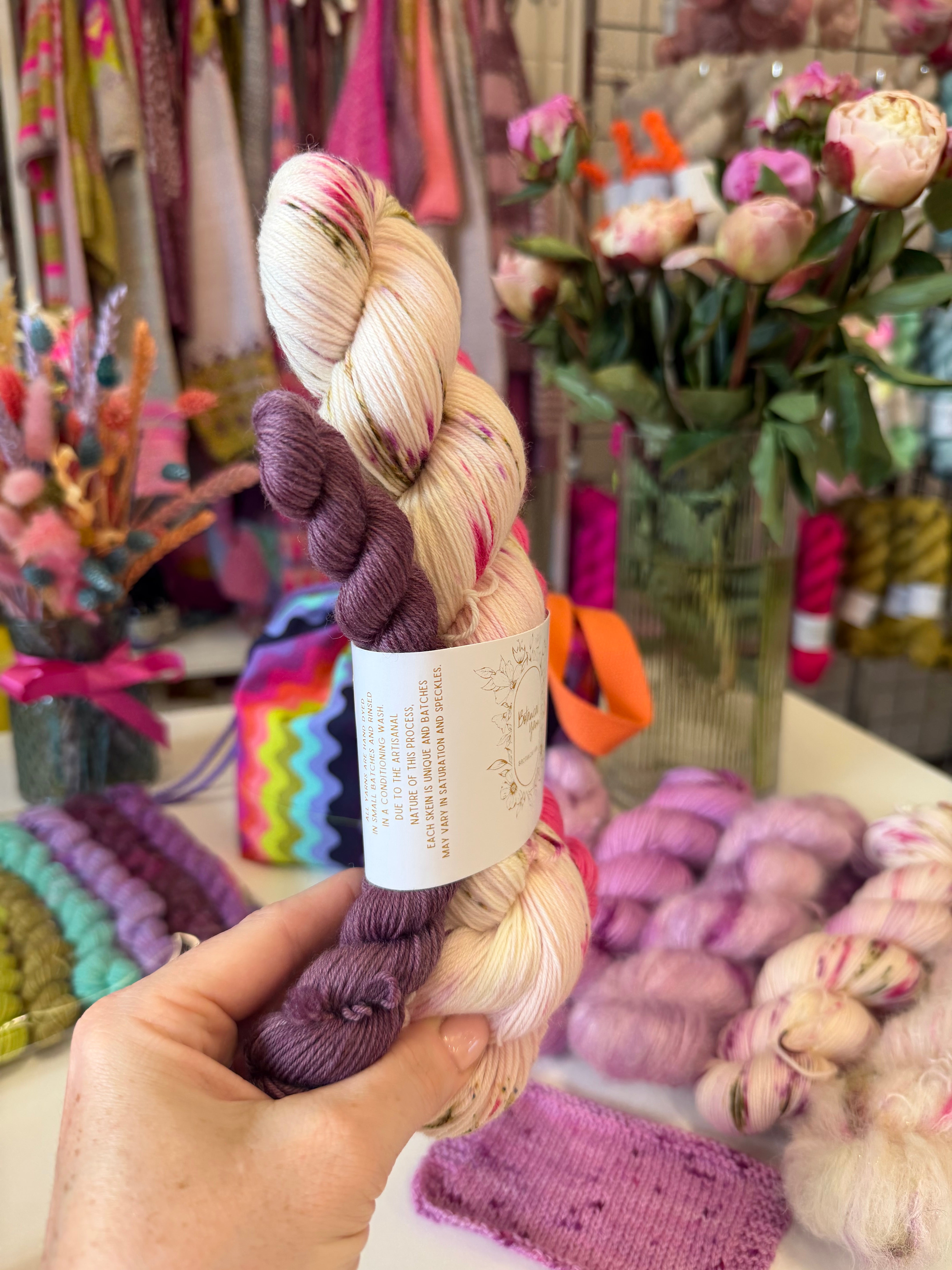 Dyed to order - 140g Sock Set - Field of Cosmos