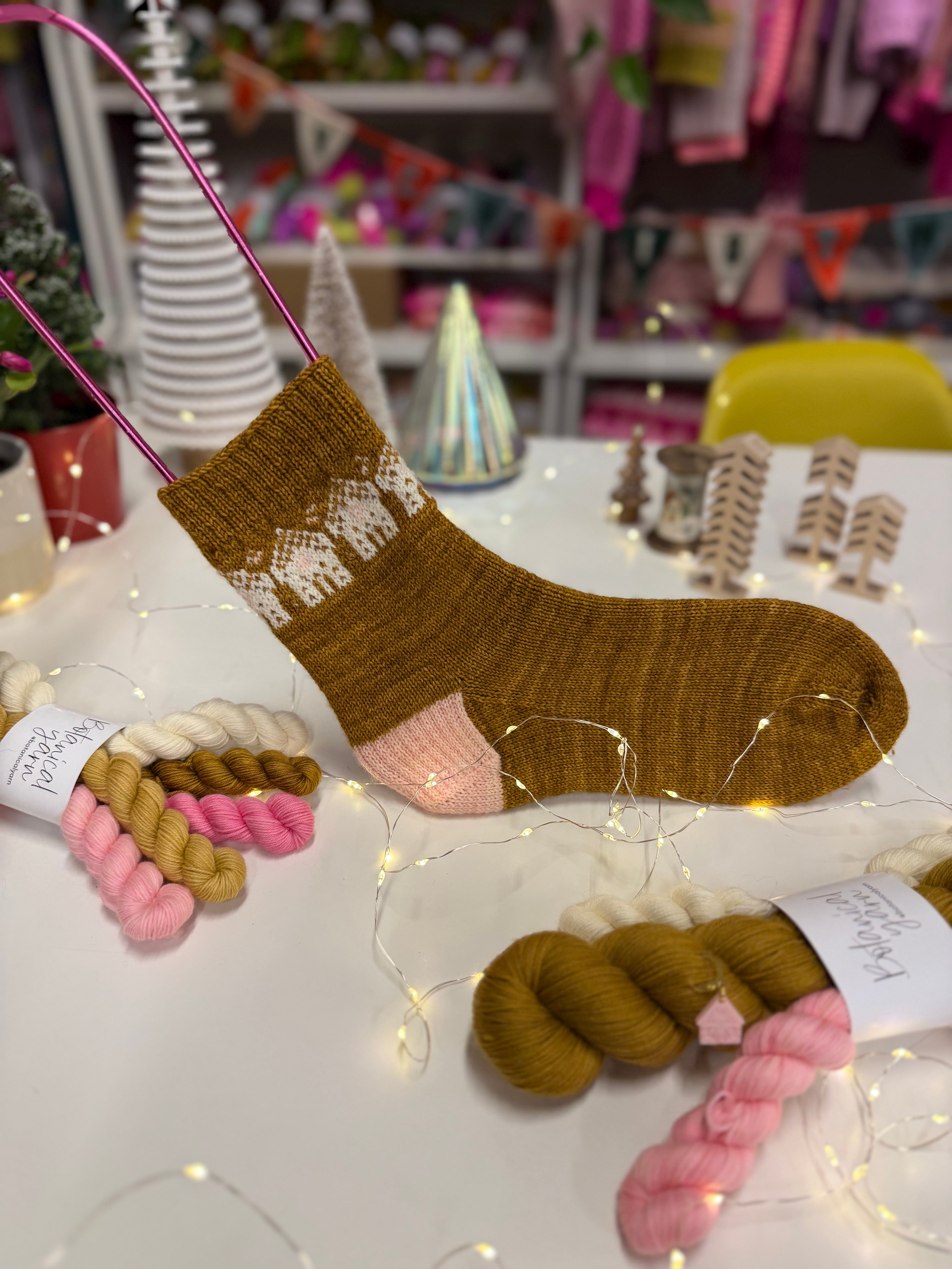 Ready to ship - Holiday Gingerbread Sock Set