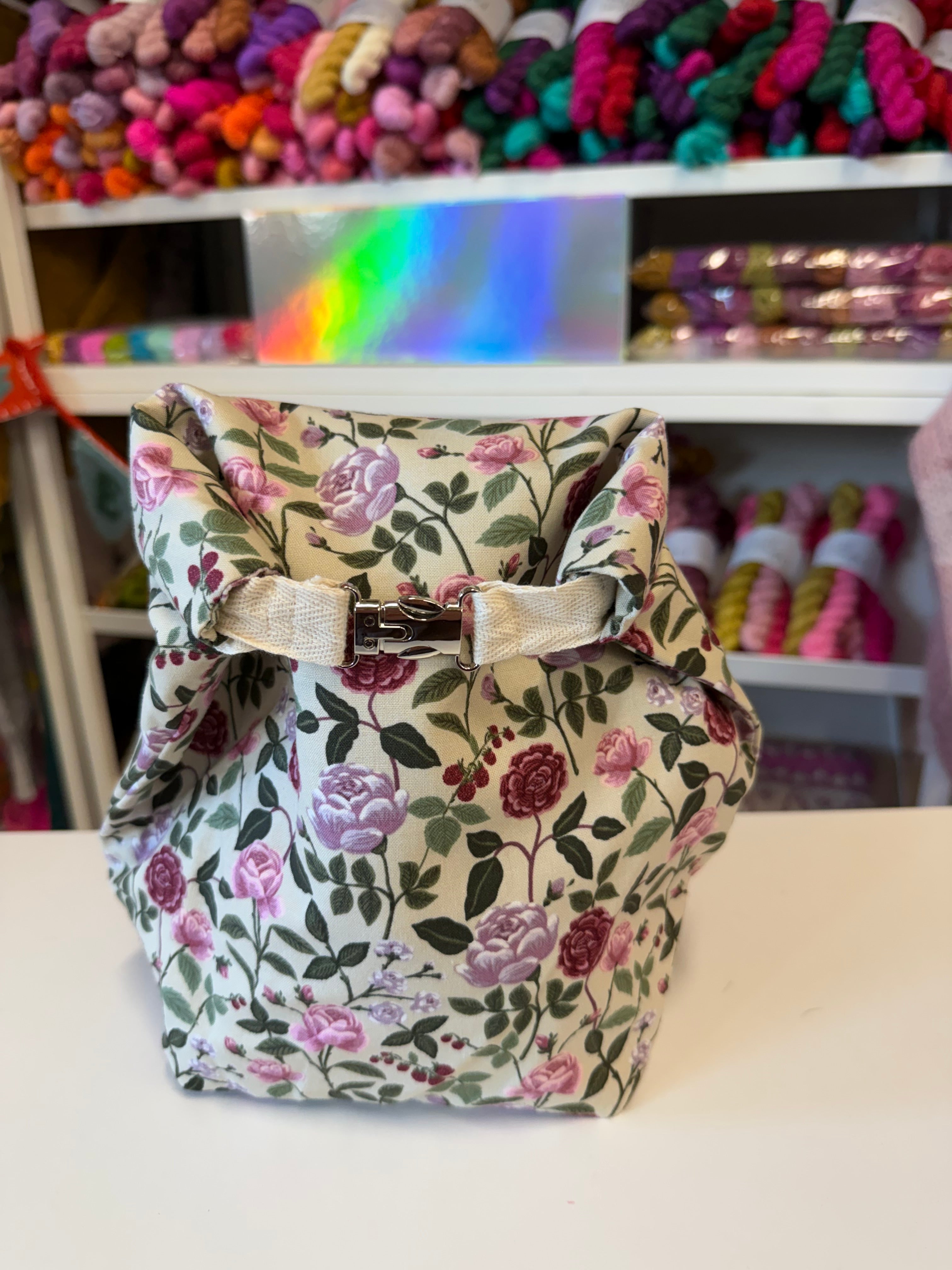 Ready to ship - Project Bag Style 04 - Roll Top - Yorkshire Yarn Fest Exclusive