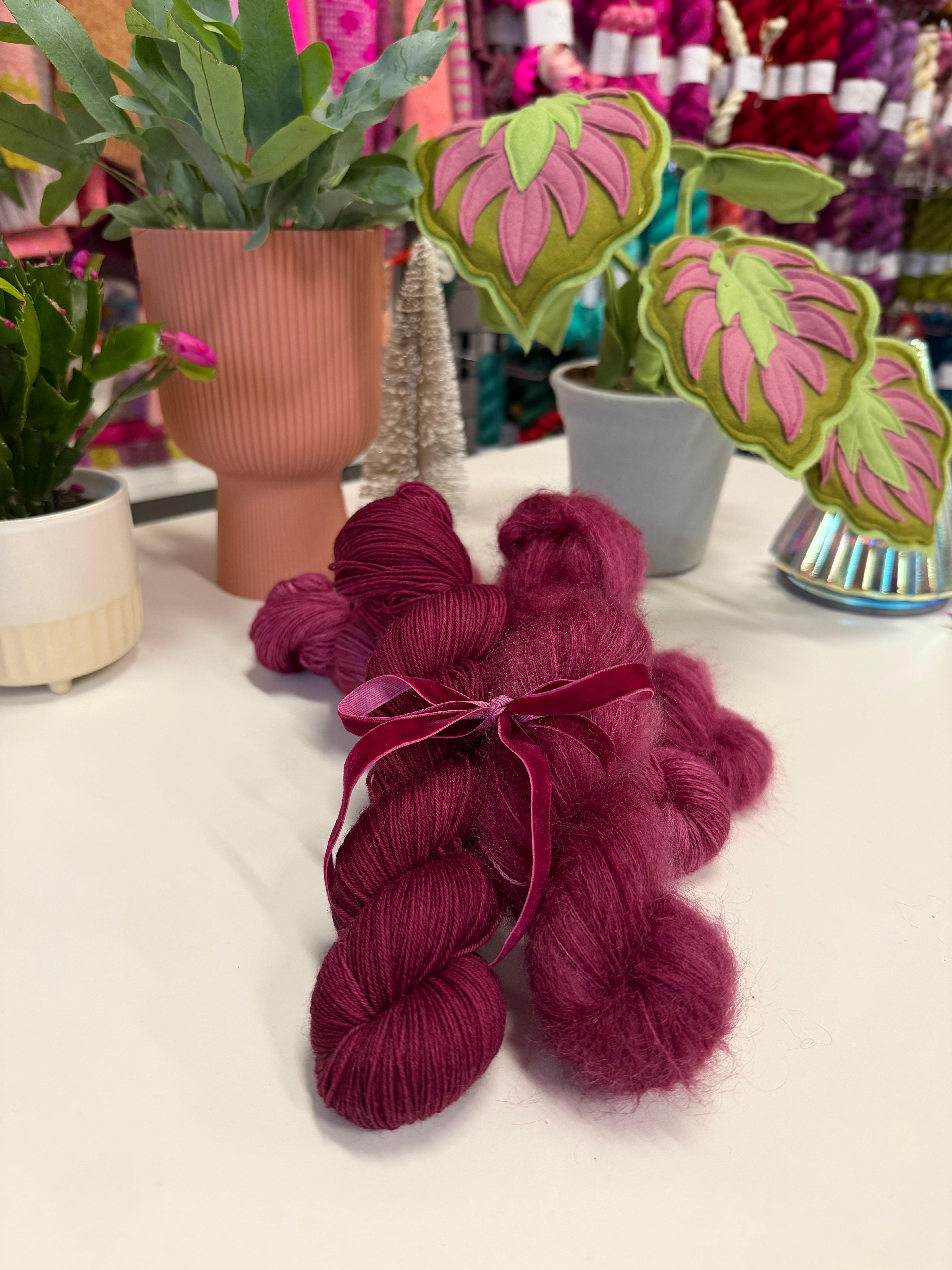 Colour Saturday - Hellebore Burgundy Merino & Fluff Bundle