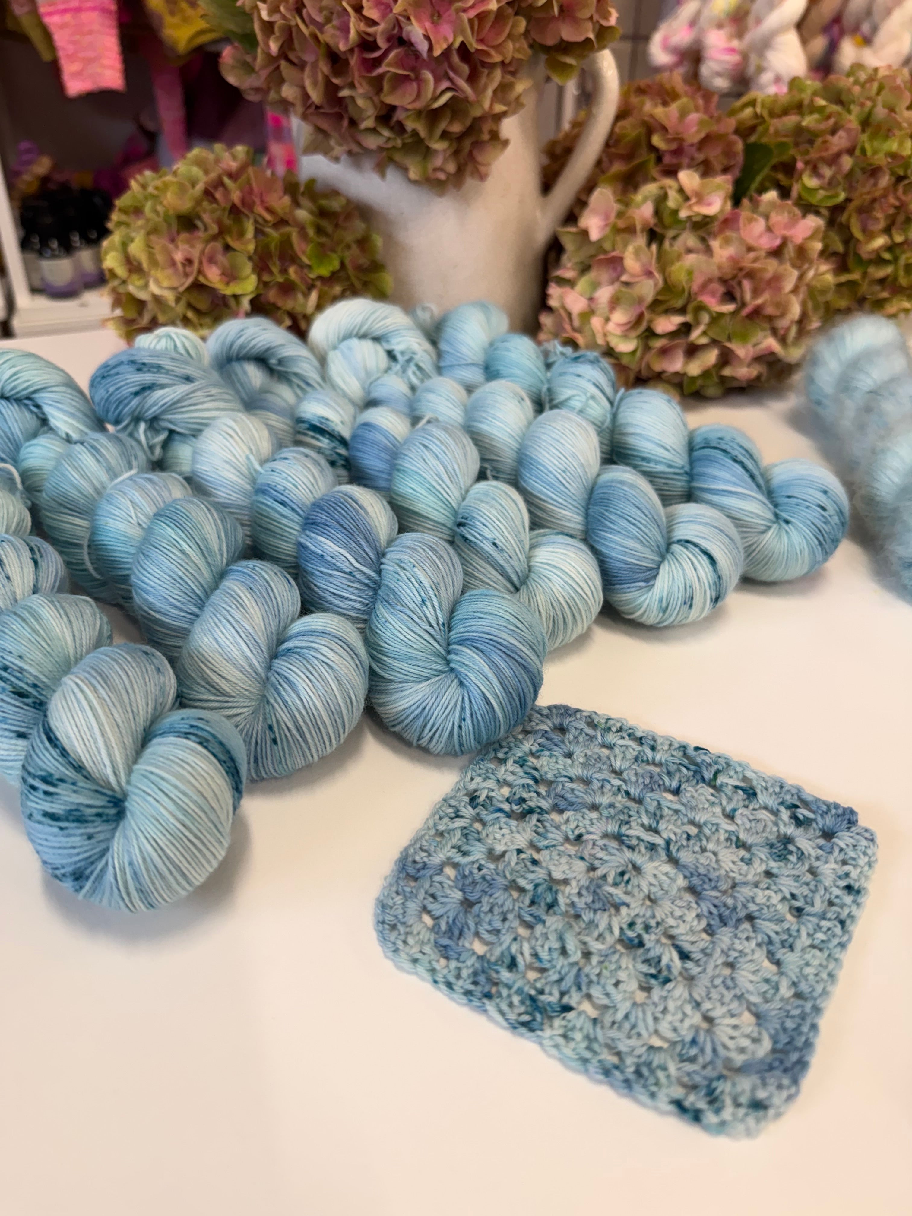 Dyed to order -  Blue Hydrangea