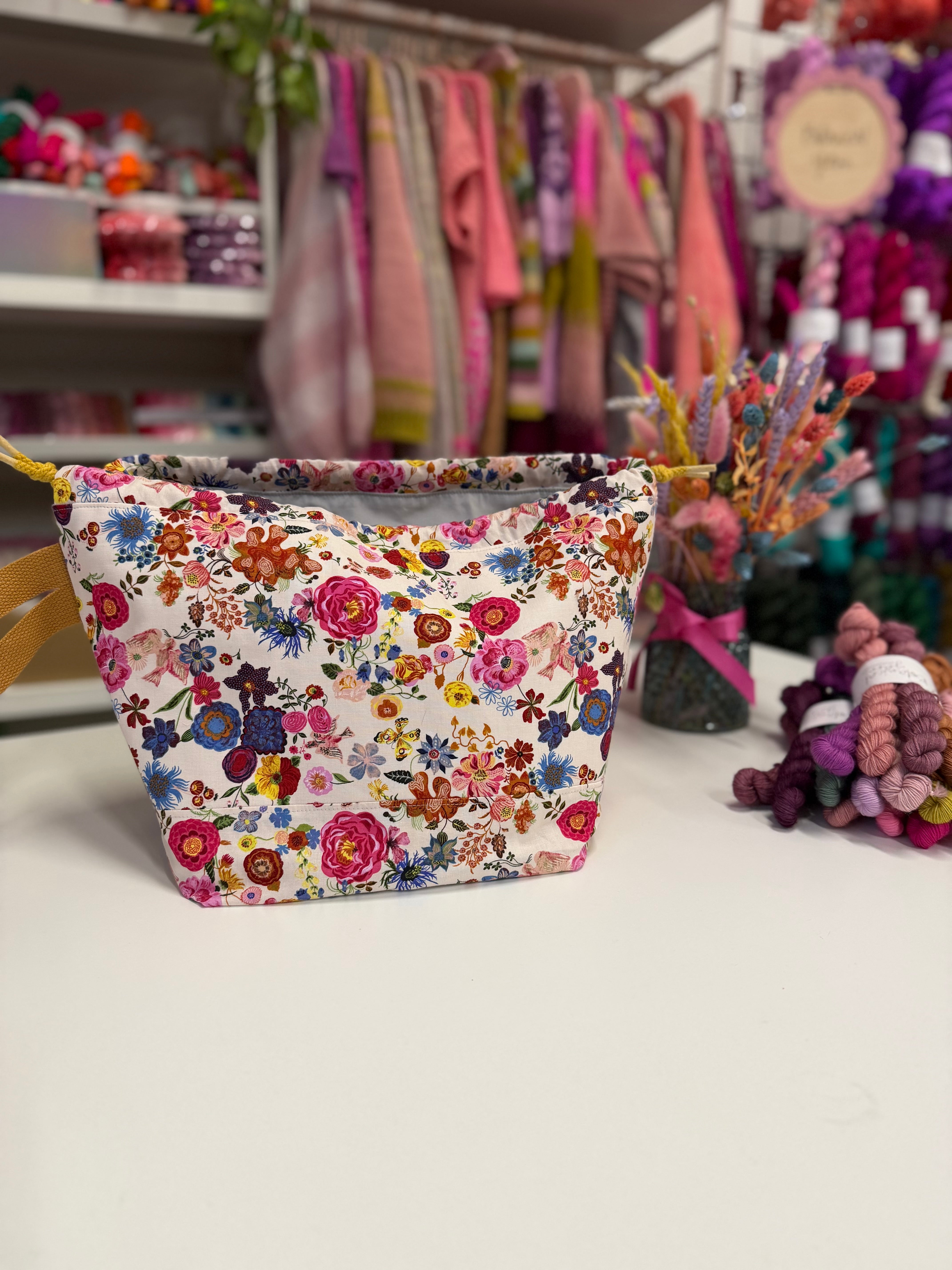 Made to order - Project Bag Style 01 - Floral with birds