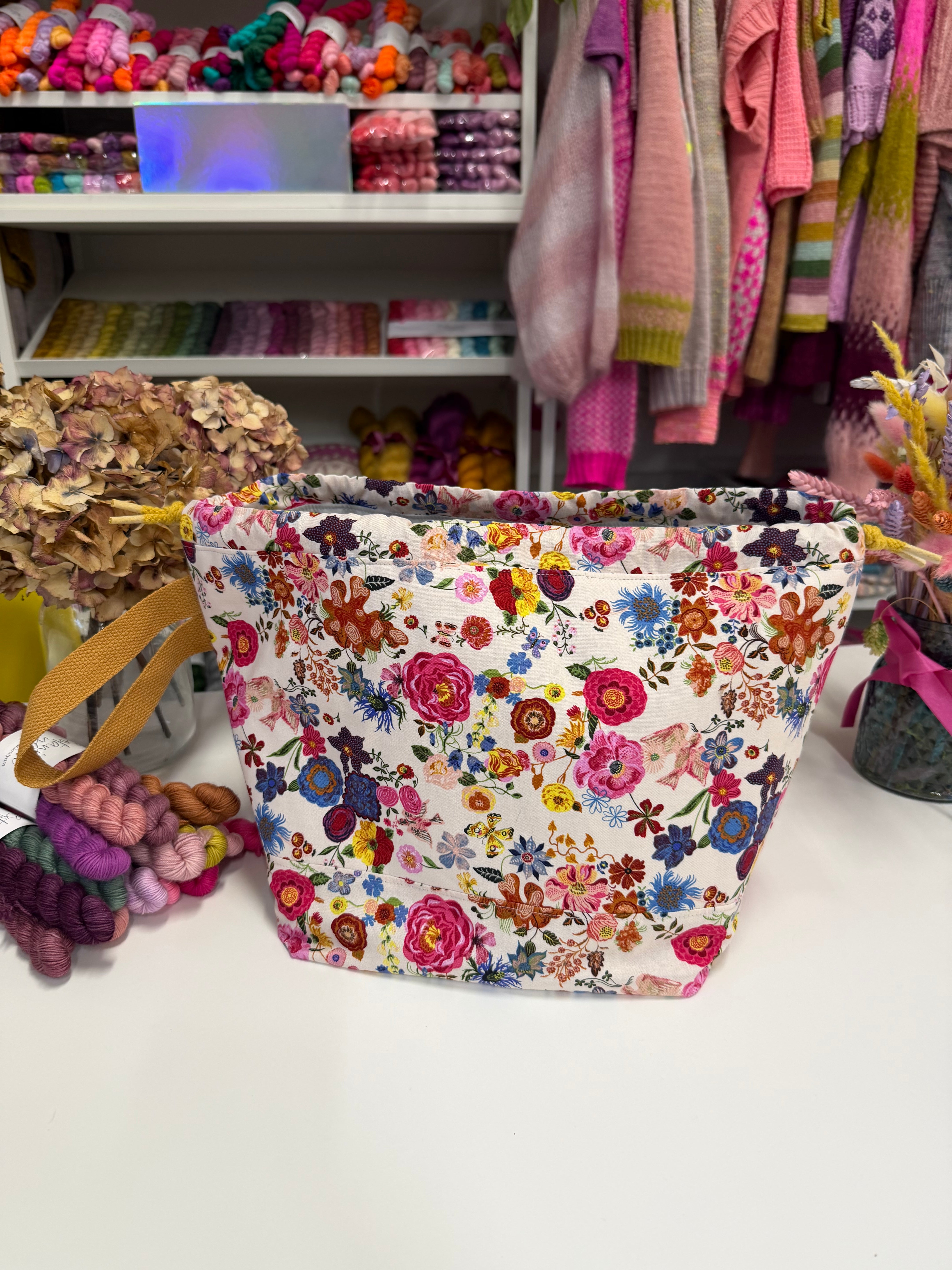 Made to order - Project Bag Style 01 - Floral with birds