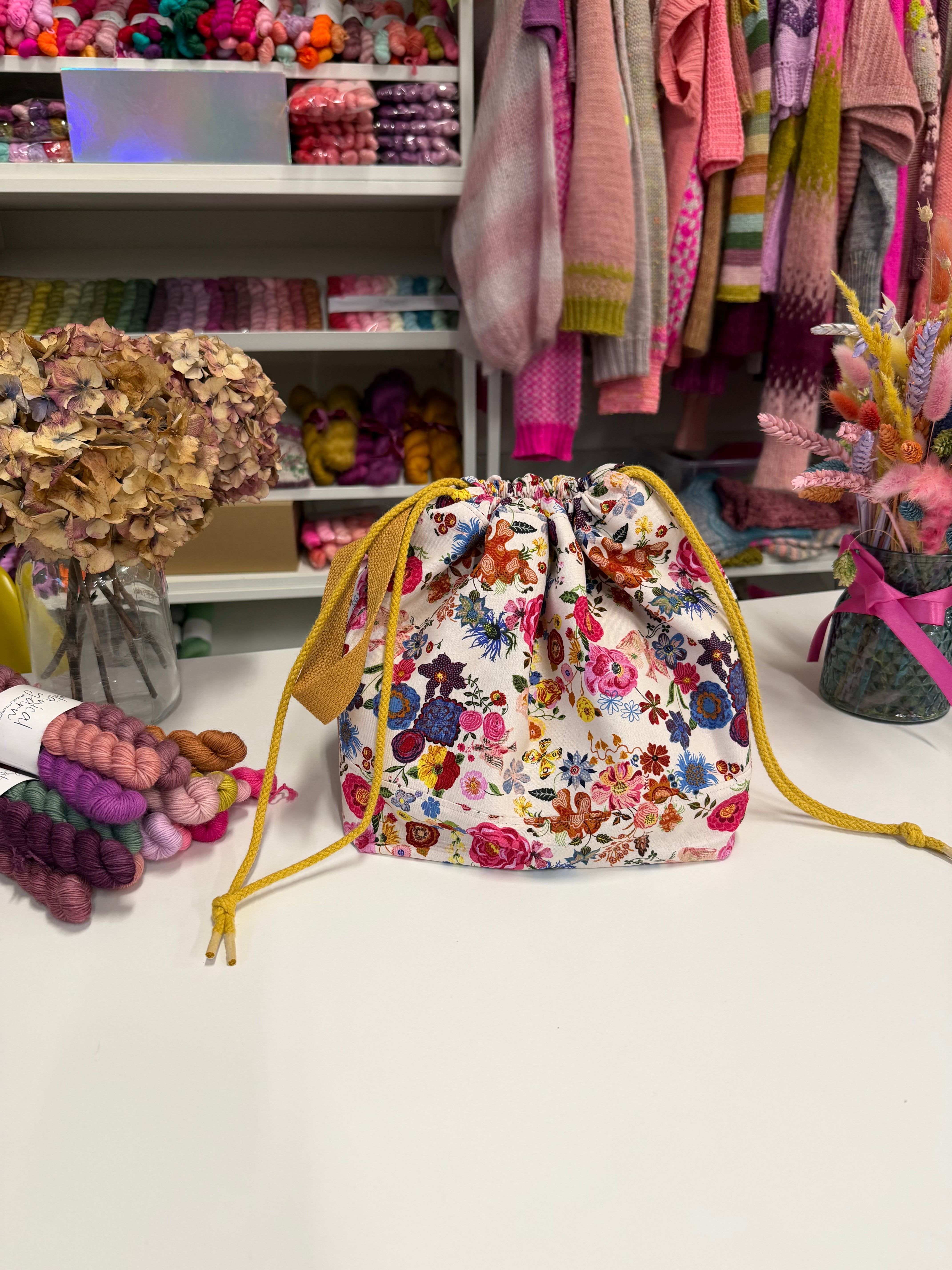 Made to order - Project Bag Style 01 - Floral with birds