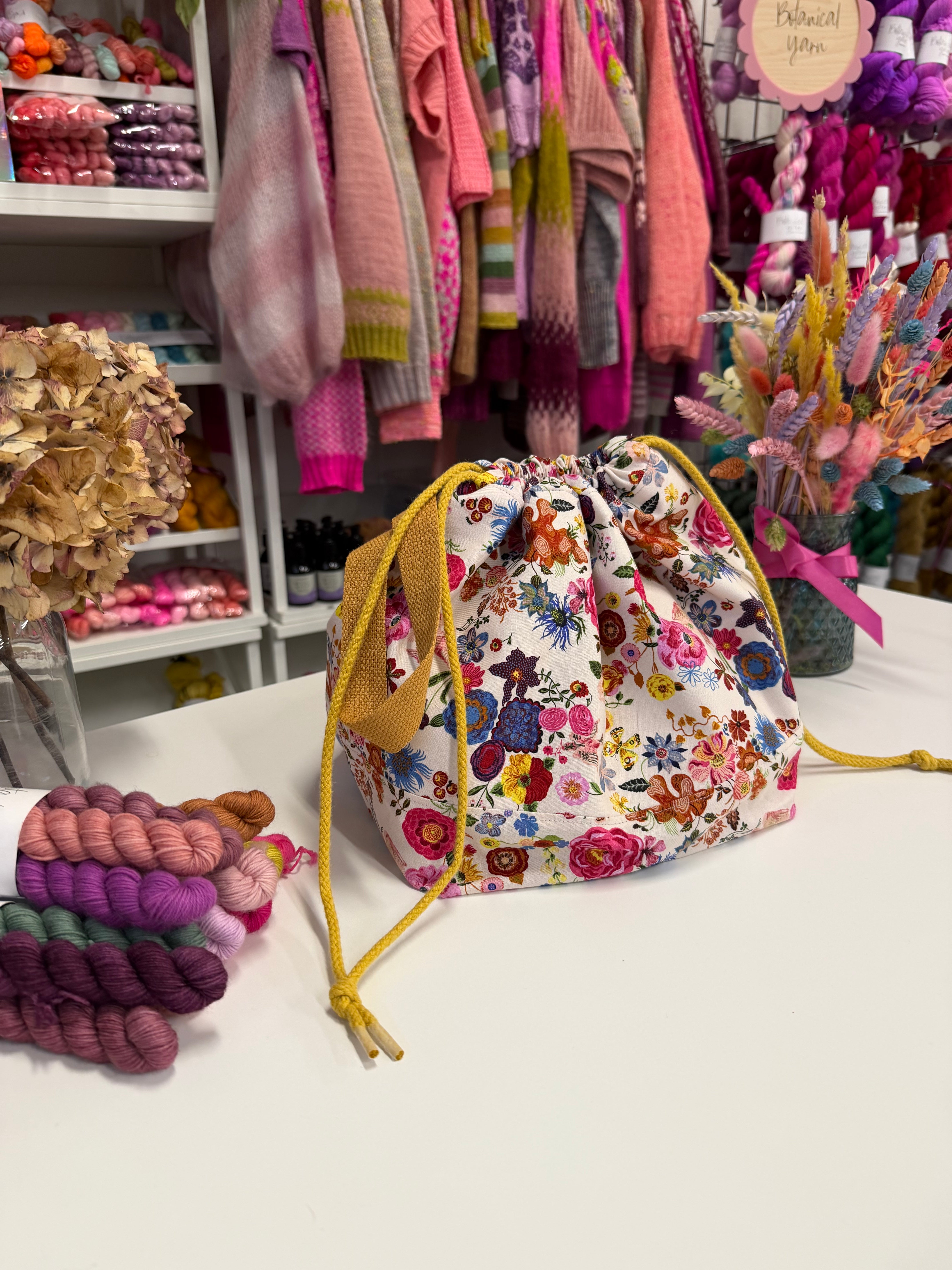 Made to order - Project Bag Style 01 - Floral with birds