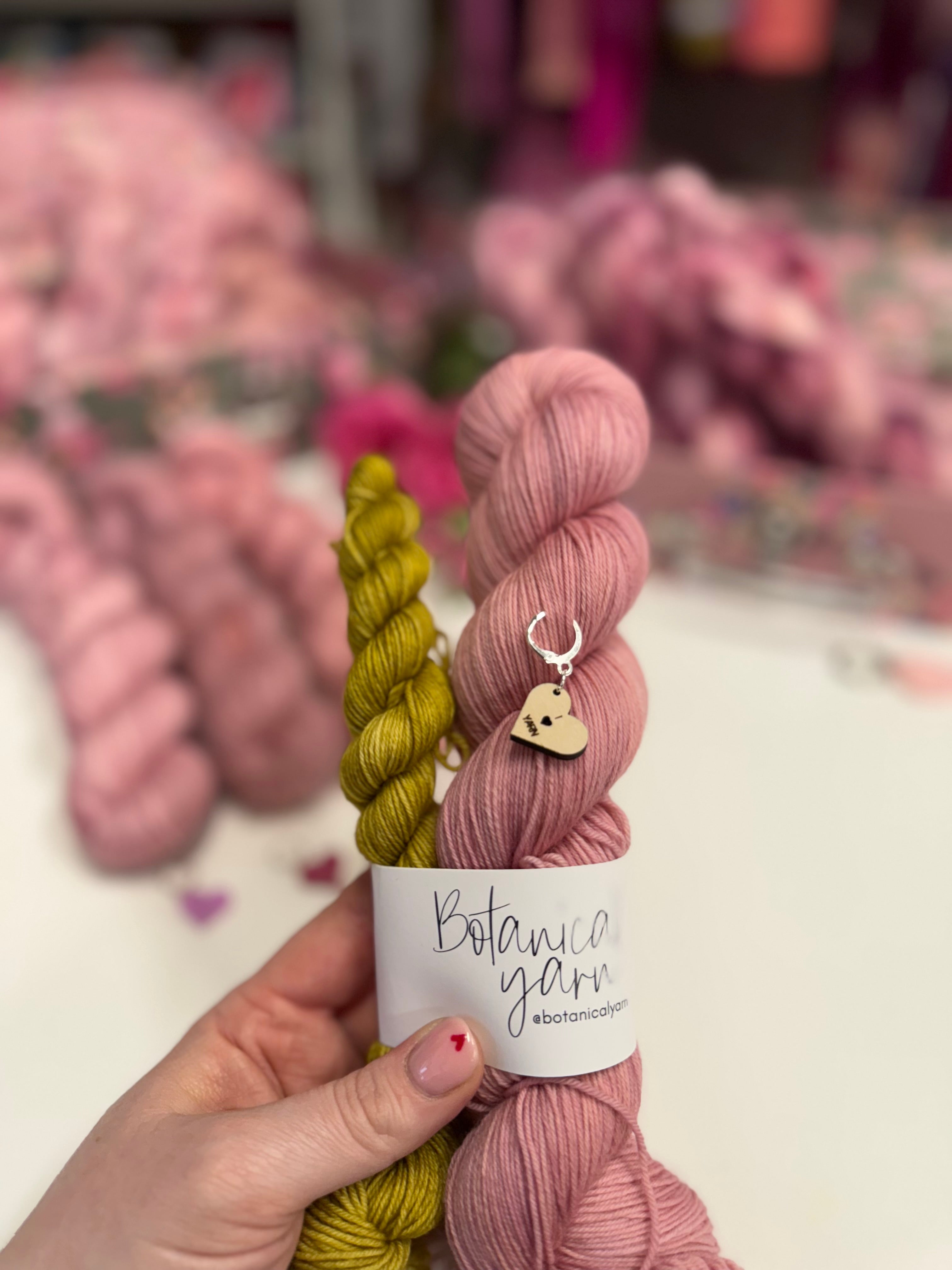 Dyed to order - Galentine's Collection - Yarn wishes and crafty kisses Sock Set