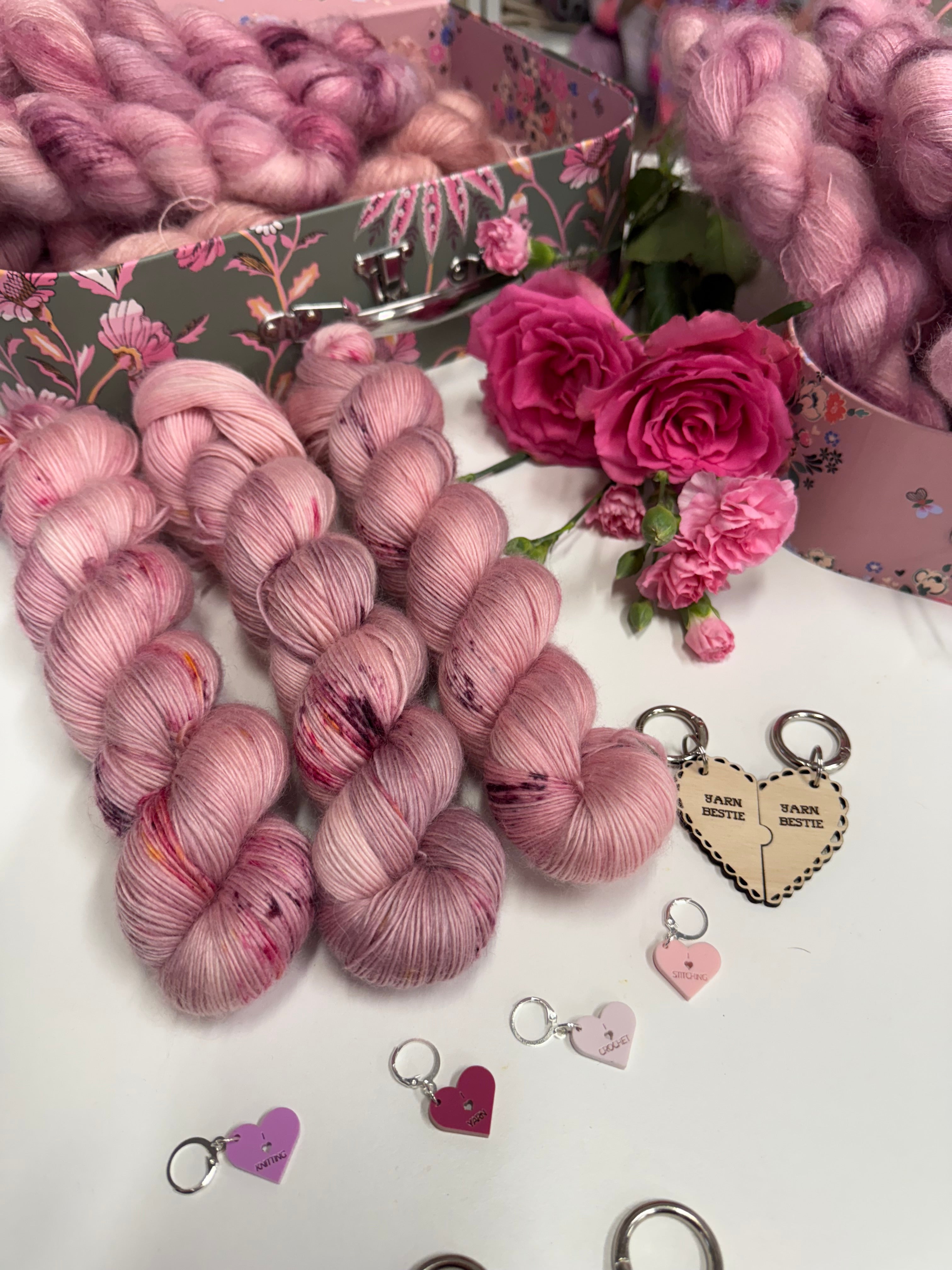 Dyed to order -  Galentines Collection - Yarn is my love language