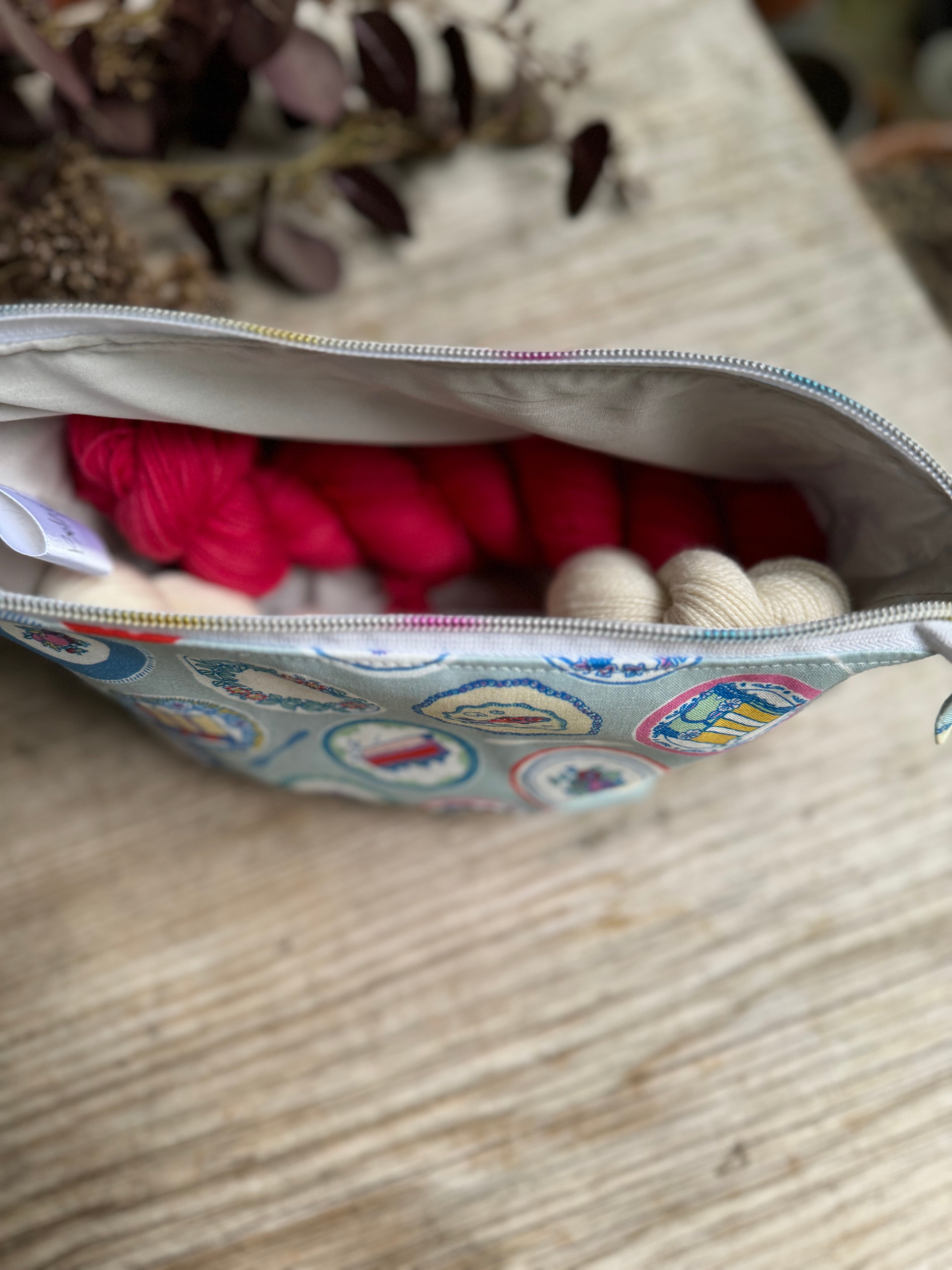 Ready to ship - Zip Project Bag Style - Cake