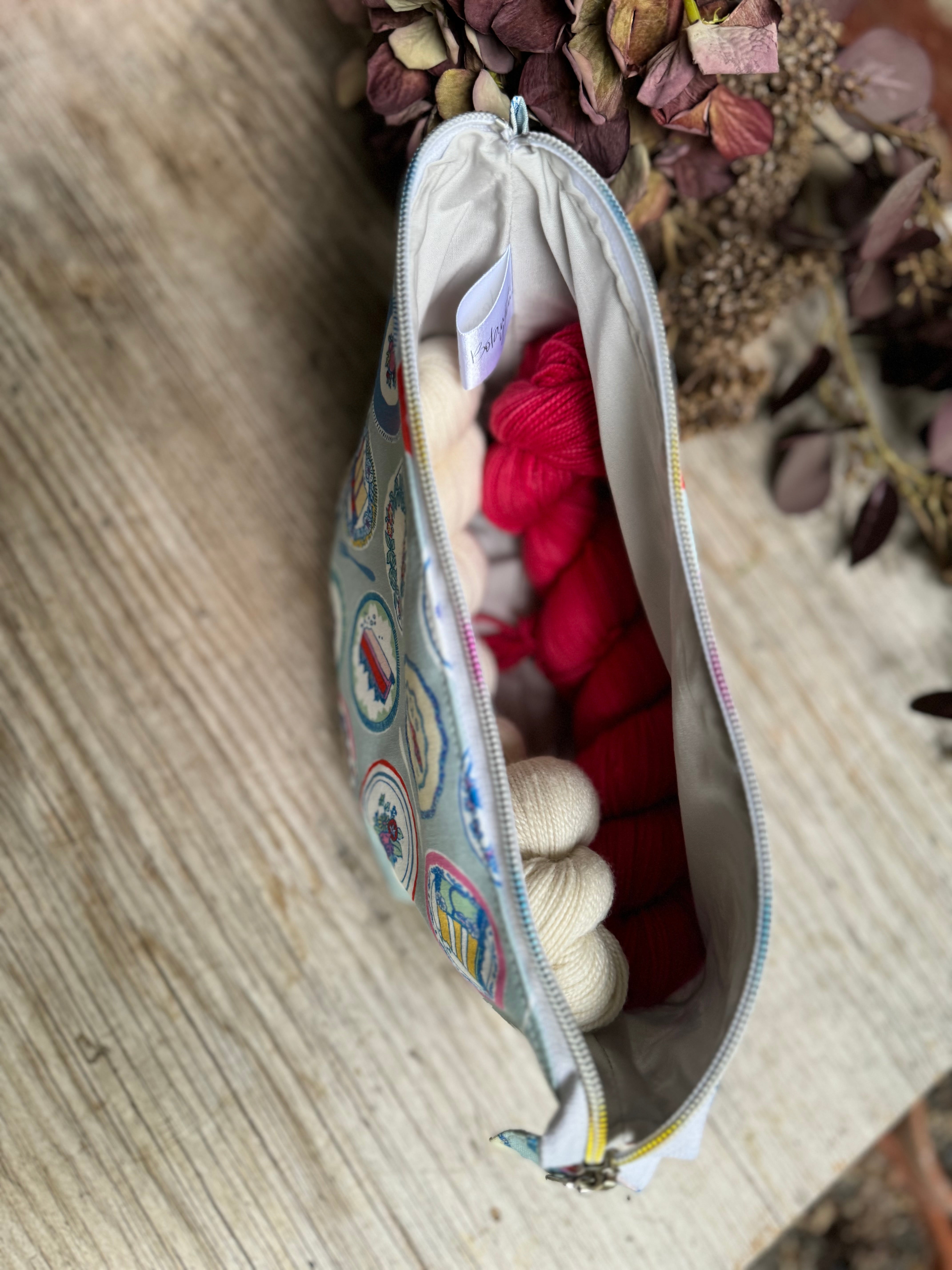 Ready to ship - Zip Project Bag Style - Cake