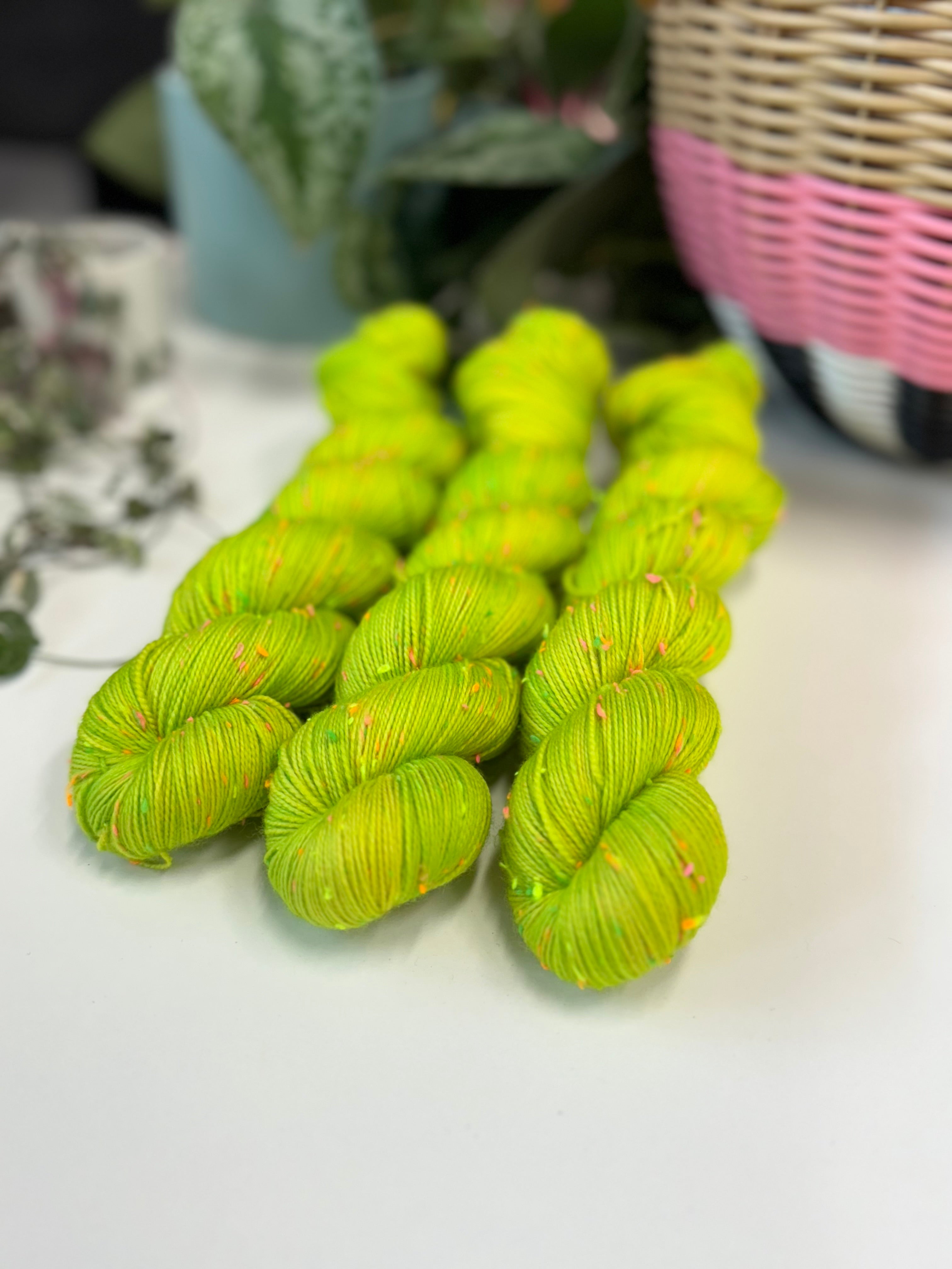 Fluorescent Green Neon Nep Yarn