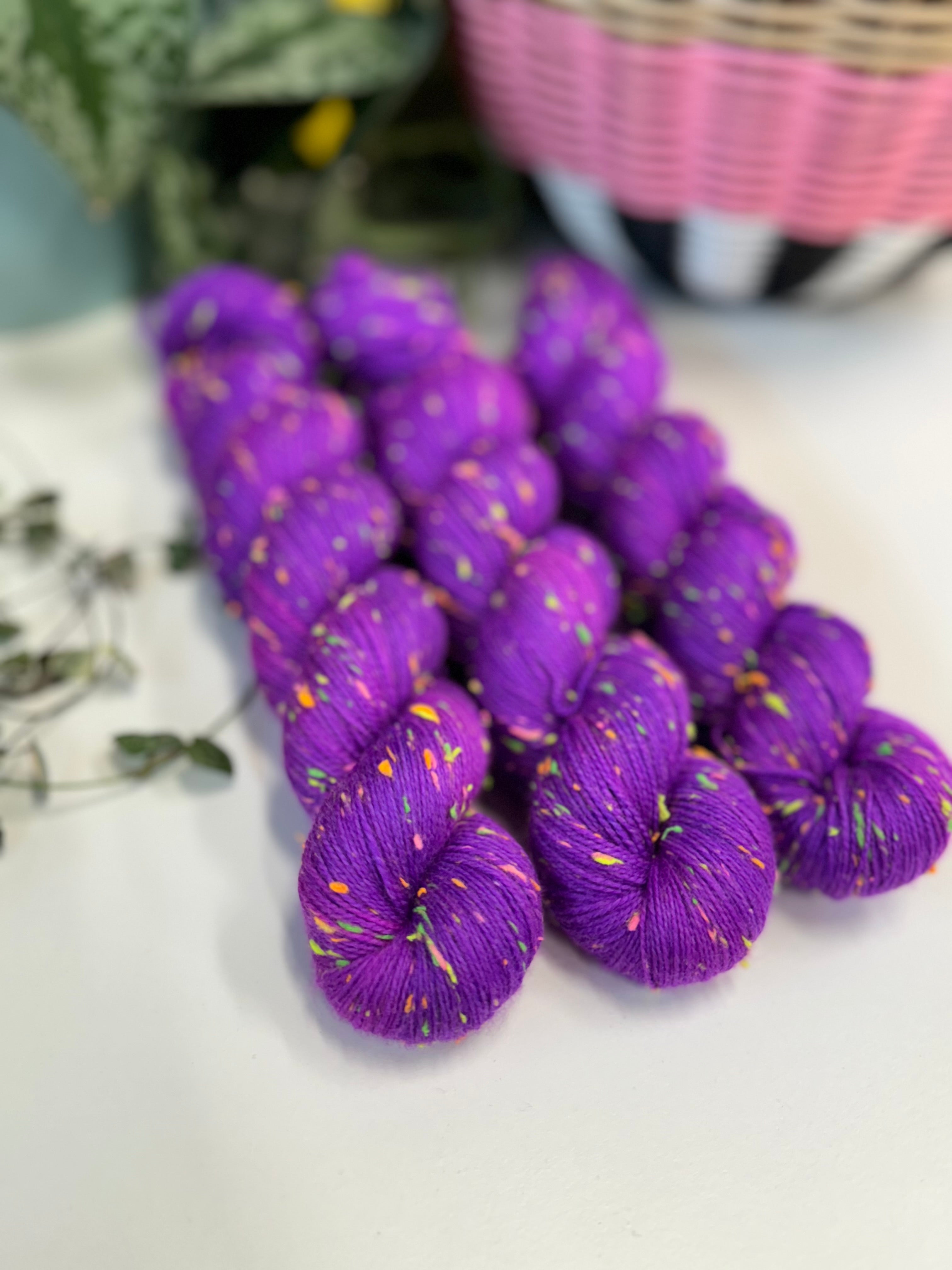 Fluorescent Purple Neon Nep Yarn