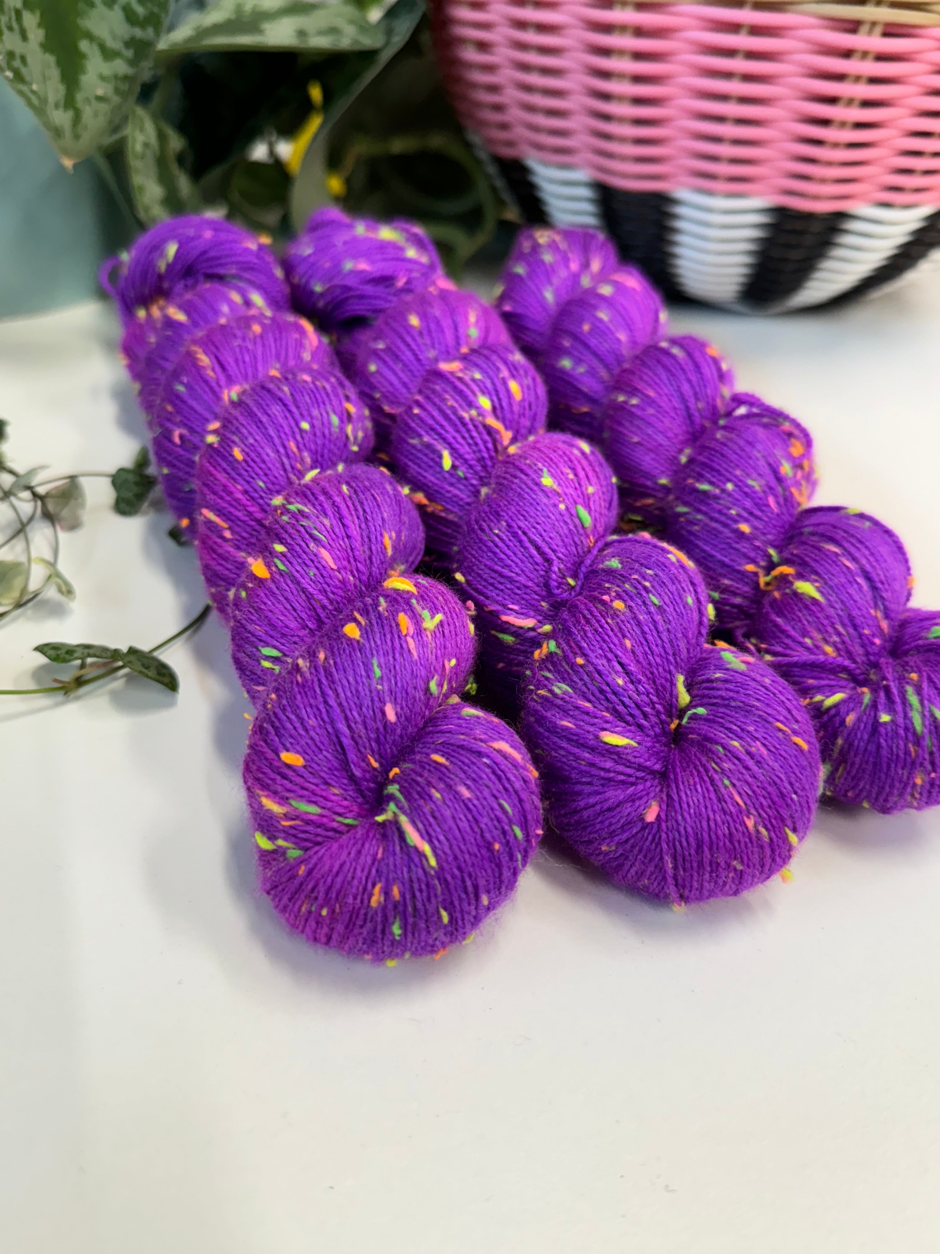 Fluorescent Purple Neon Nep Yarn