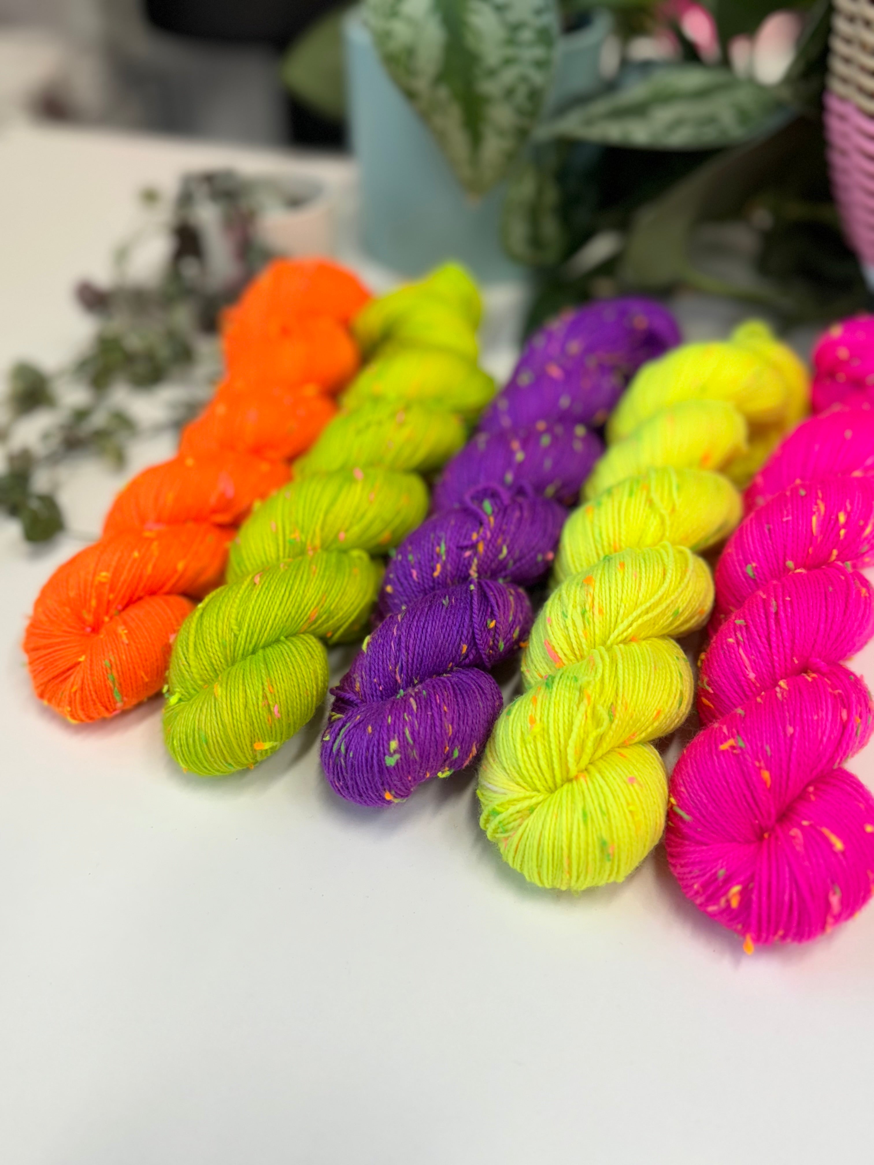 Set of 5 Neon Nep Flurorescent colourways