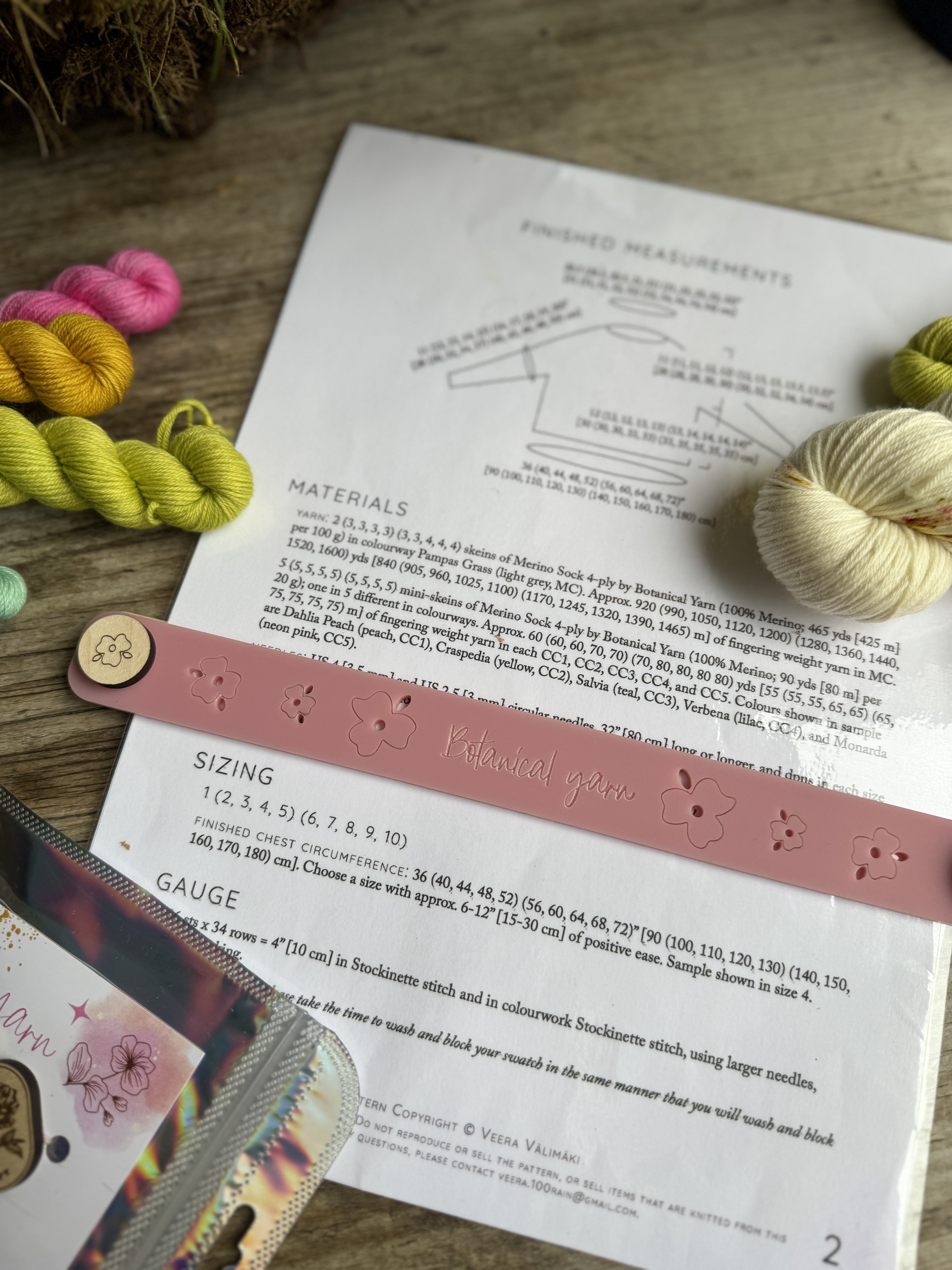 Unwrapped Yarn Pattern Tracker