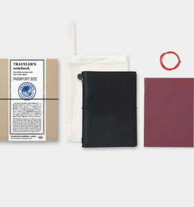TRAVELER'S COMPANY Notebook Black Passport Size