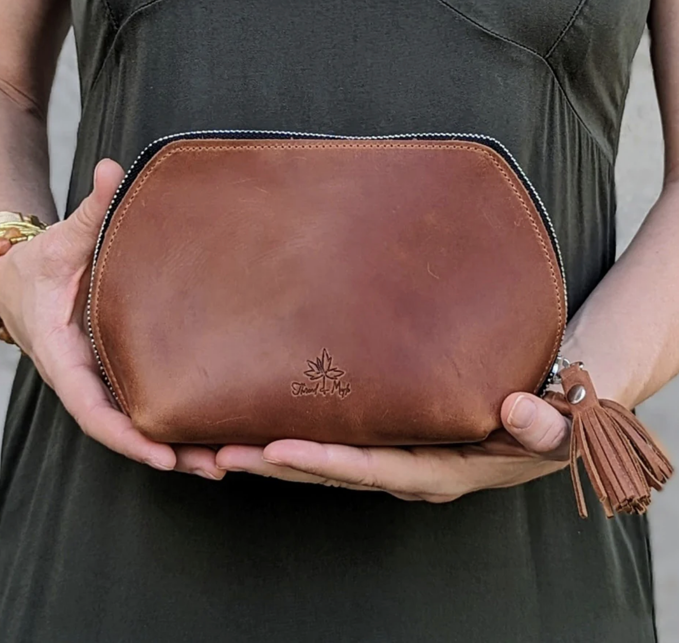 Thread & Maple - Leather Notion Zip Pouch