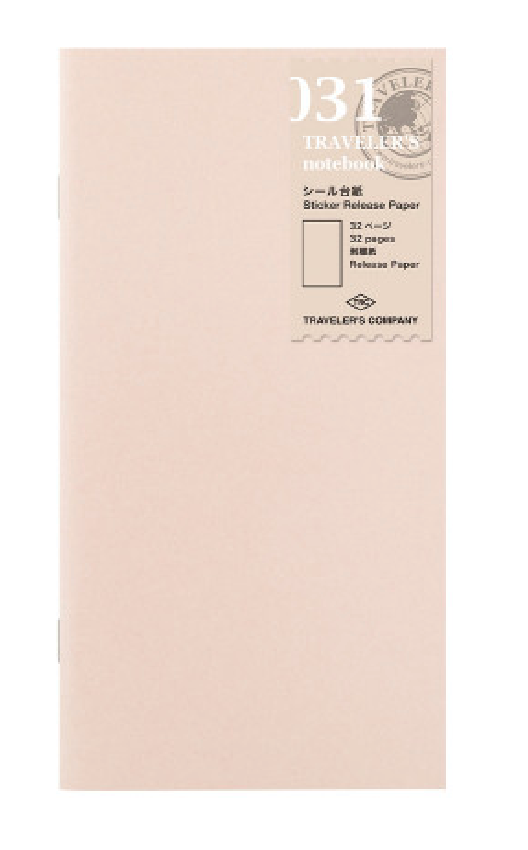 Traveler's Company Notebook Refill Sticker Release Paper 031