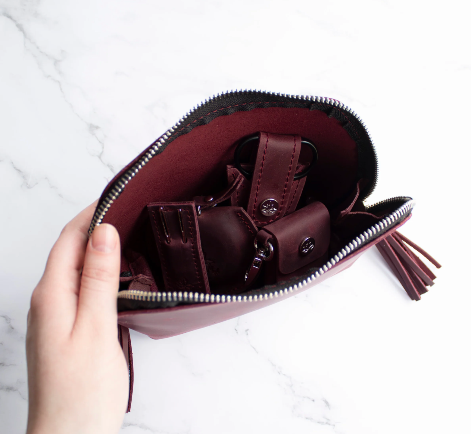 Thread & Maple - Leather Notion Zip Pouch