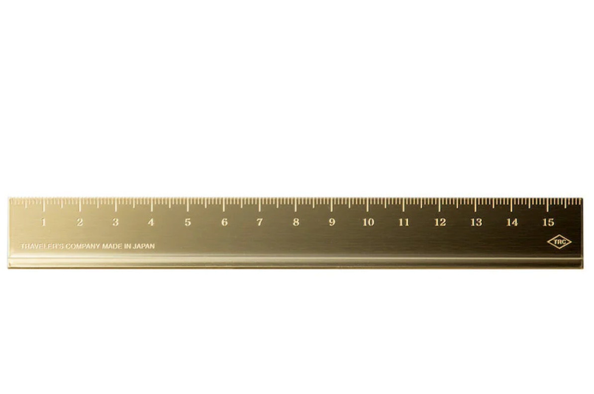 Traveler's Company Brass Ruler – botanical yarn