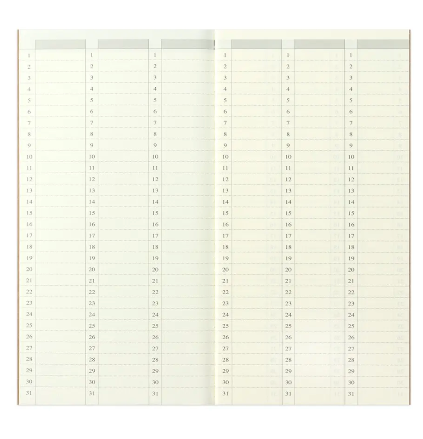 Traveler's Company notebook Refill Regular Size Free Diary Weekly