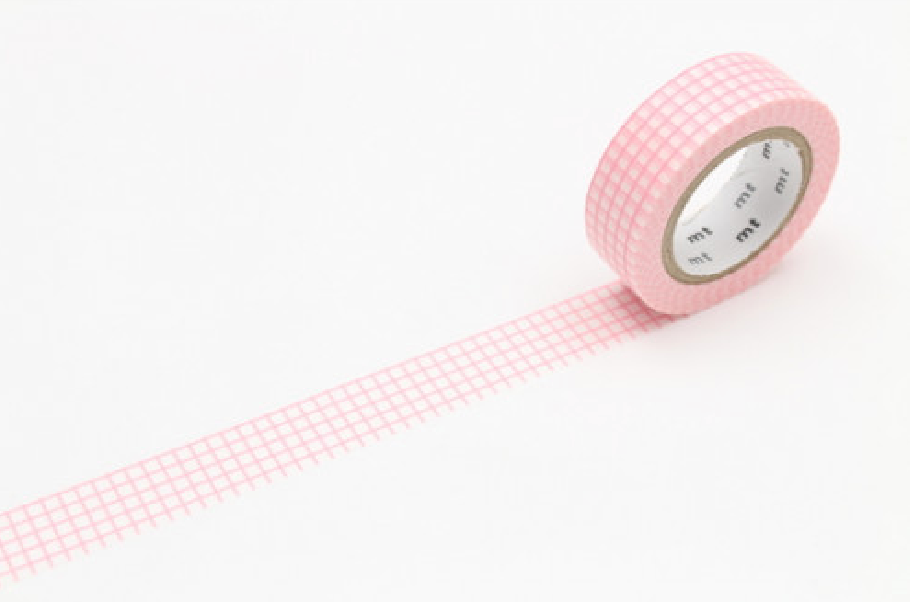 MT sakura grid pink washi tape