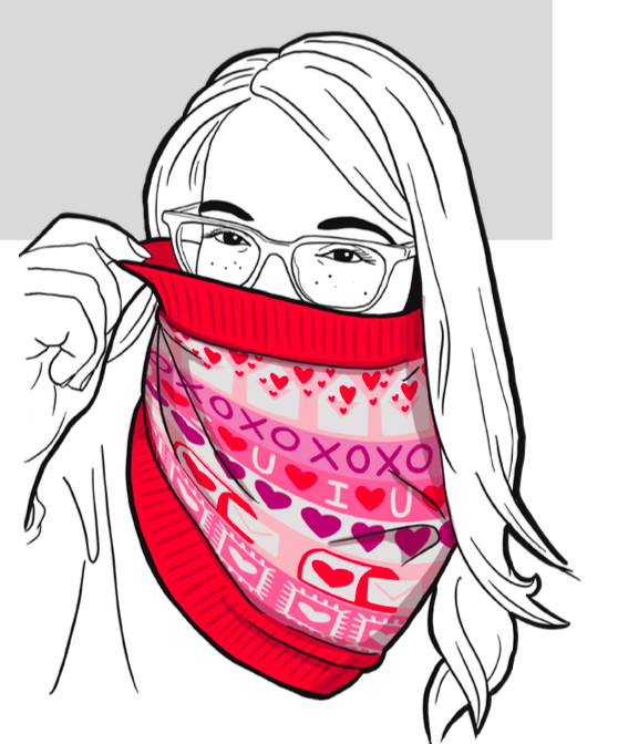Valentine Doodle Cowl Kit by Jamie Lomax - Pacific Knit Co