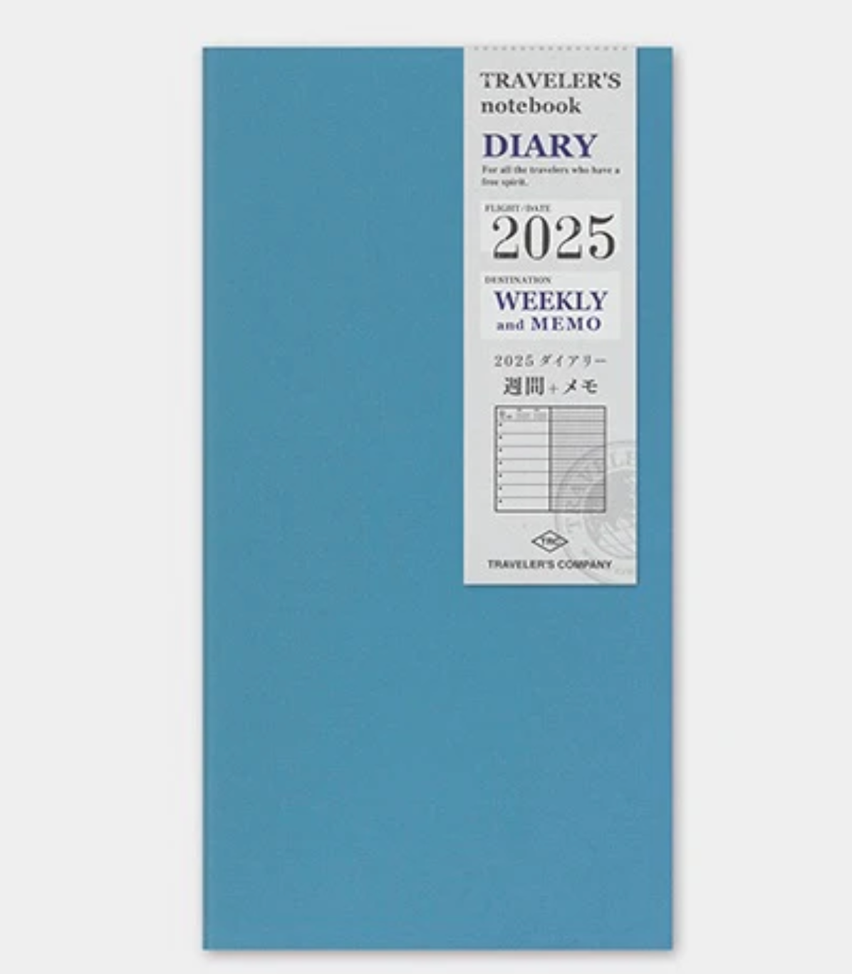 TRAVELER'S Notebook Refill: 2025 Diary Weekly + Memo Regular Size